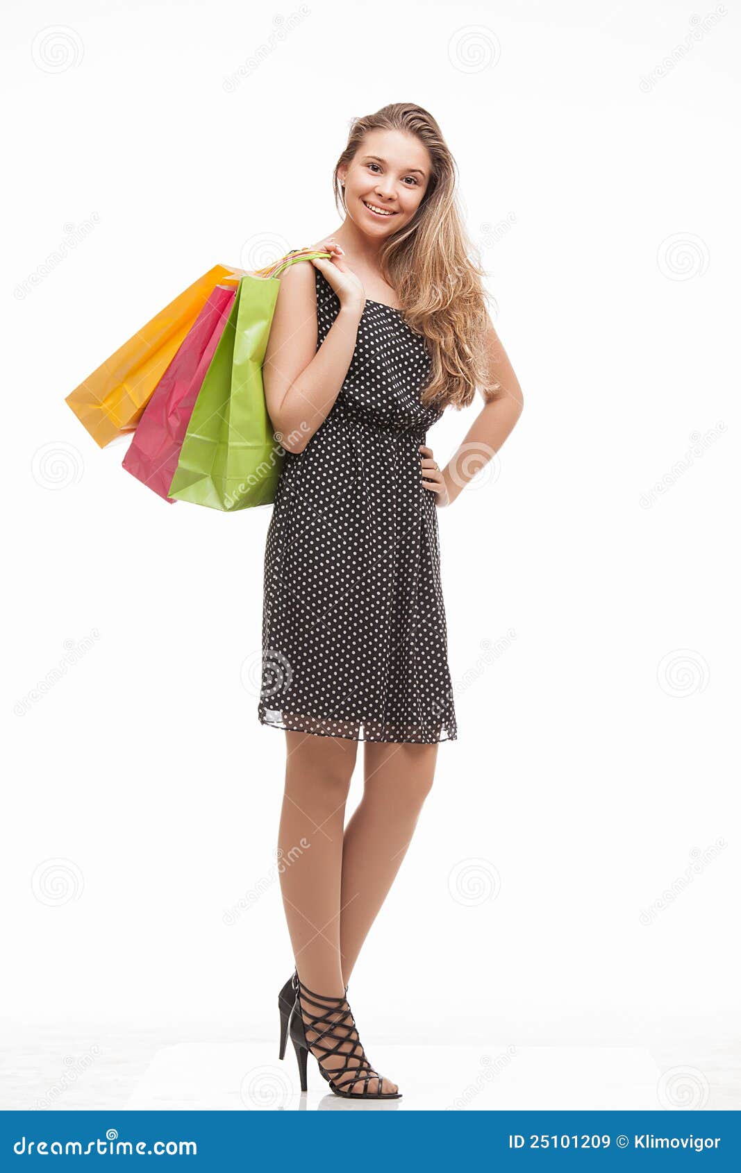Picture Of Teenage Girl With Shopping Bags Royalty Free Stock Images - Image: 25101209