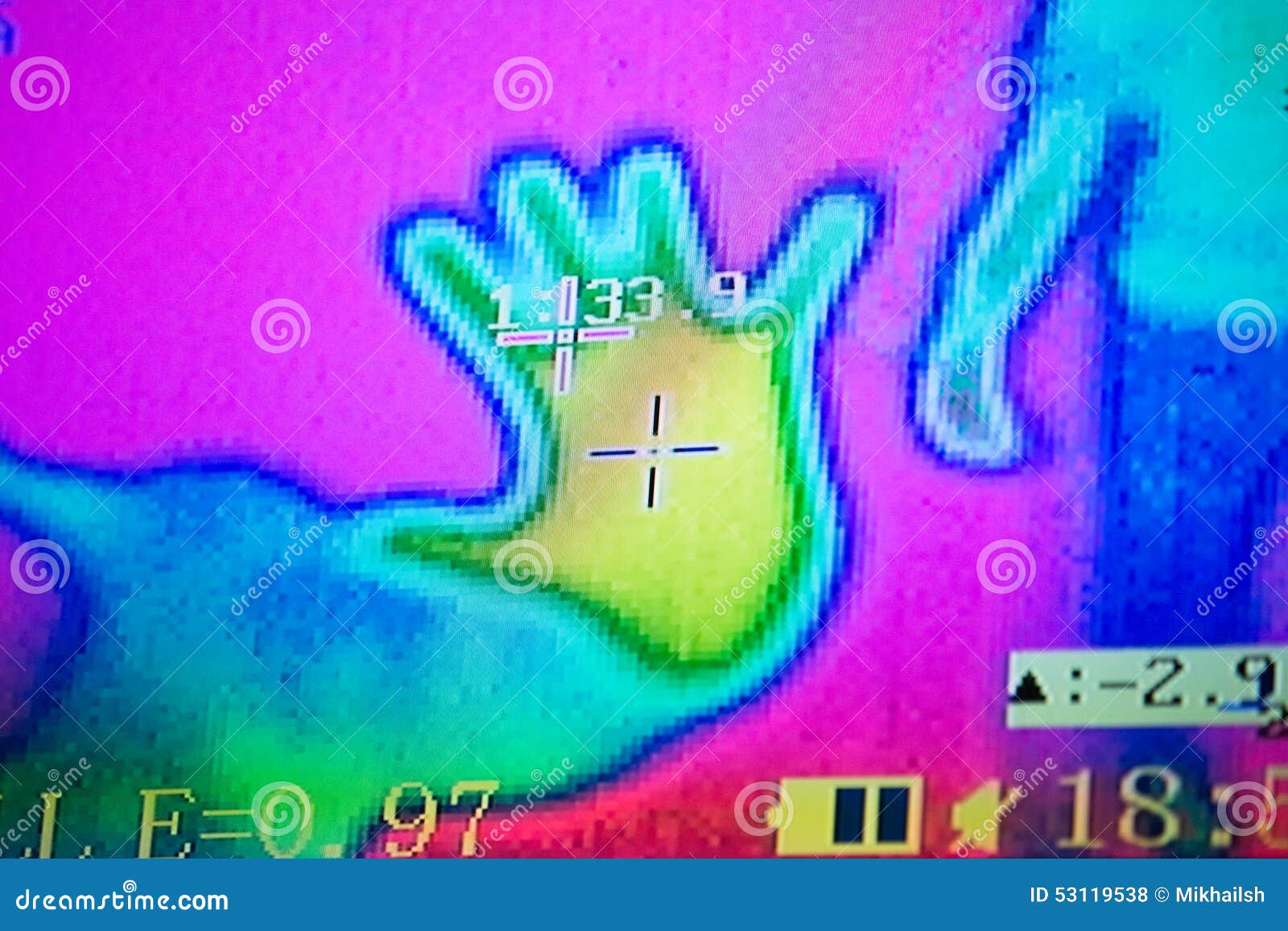 Picture of thermal imager stock photo. Image of colorized 53119538