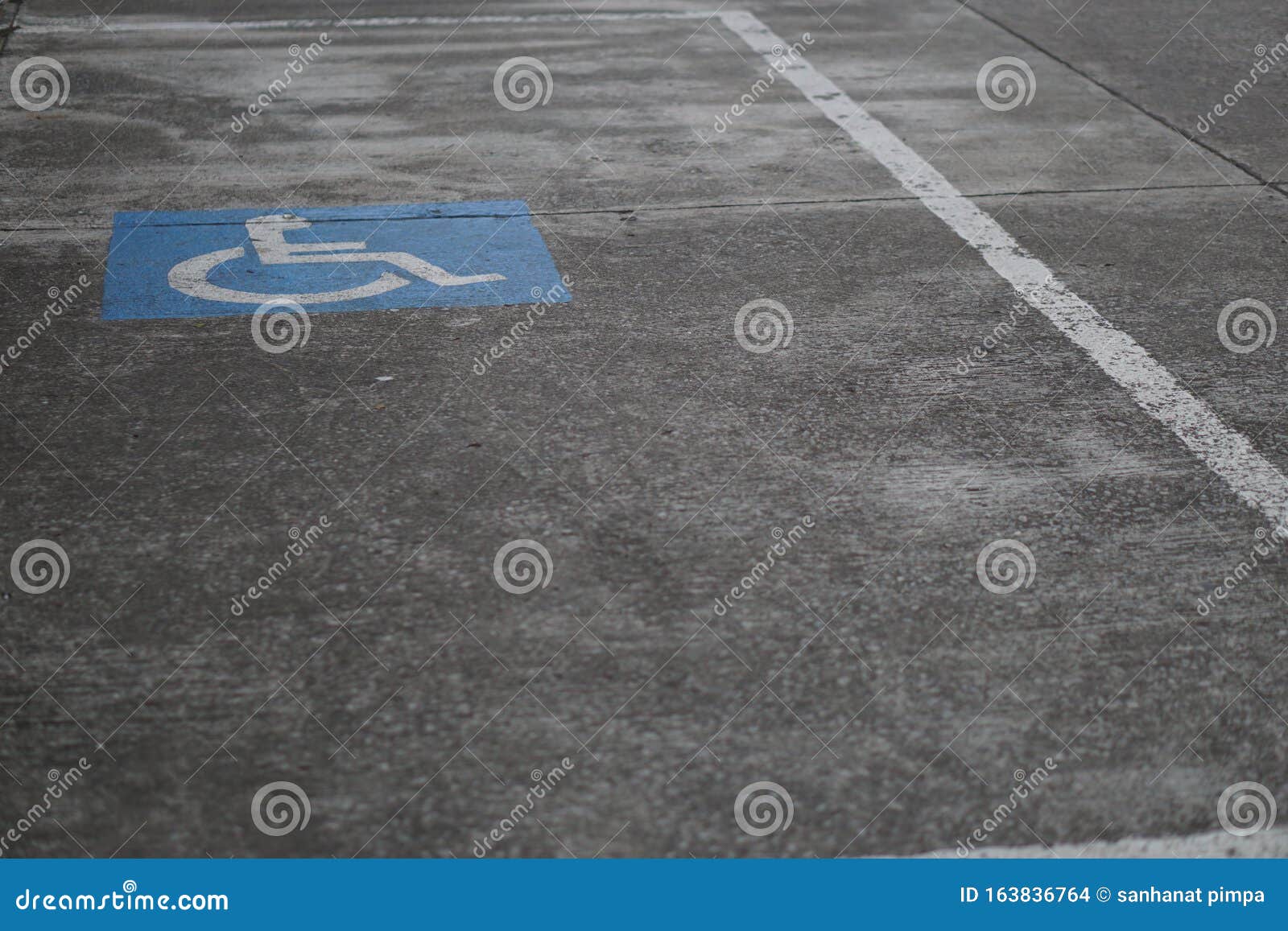 Picture of Wheelchair Sitting and Wheelchair Zone Stock Photo Image