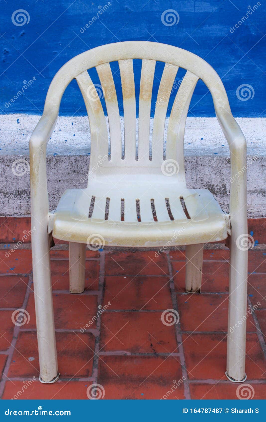 This is a Picture of a White Plastic Chair Stock Image Image of