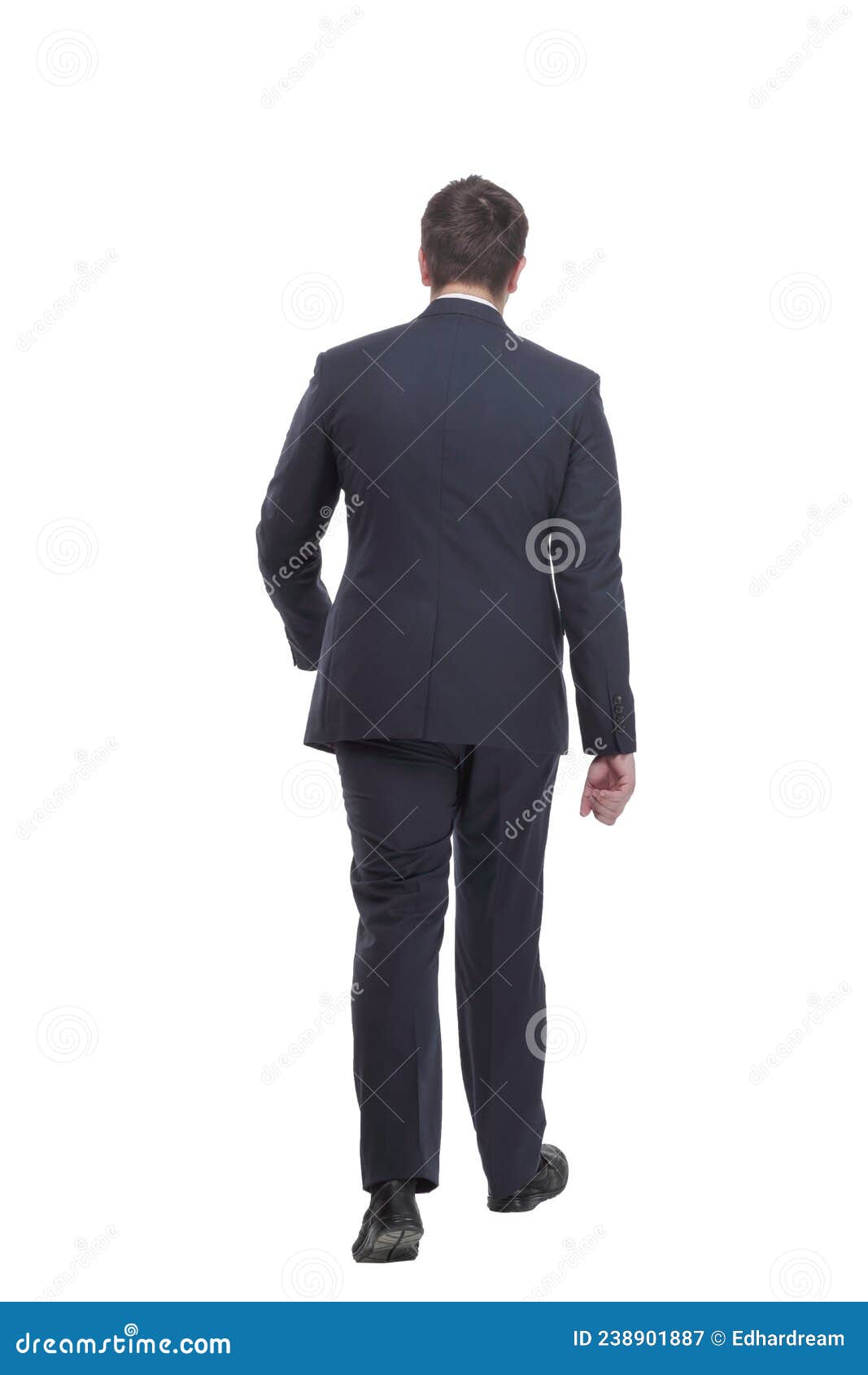 Picture of a Young Business Man Walking Forward - Side View Stock Image ...