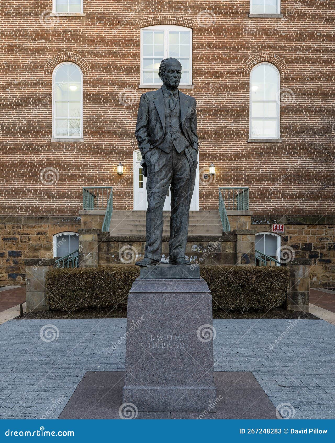 James William Fulbright Statue in the Courtyard of the Main on the