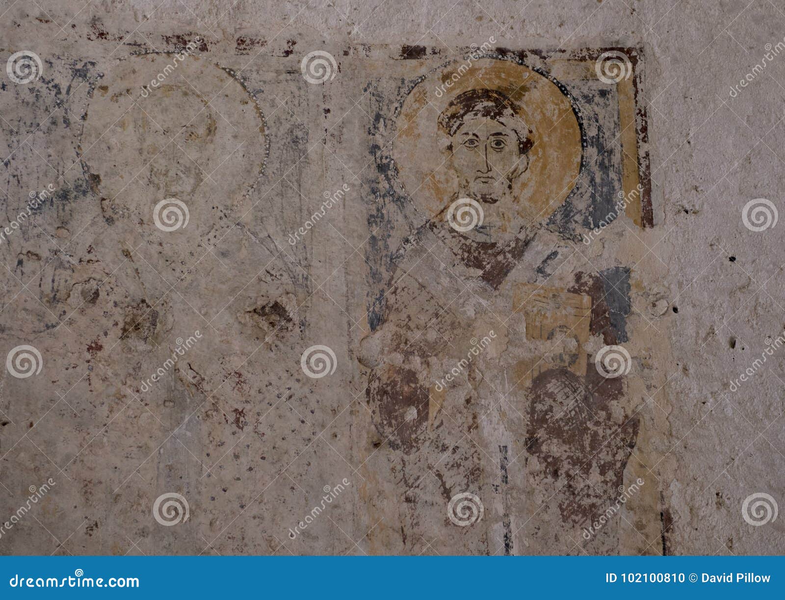 fresco of saint philip in la chiesa di lama d` antico, parco rupestre lama d`antico