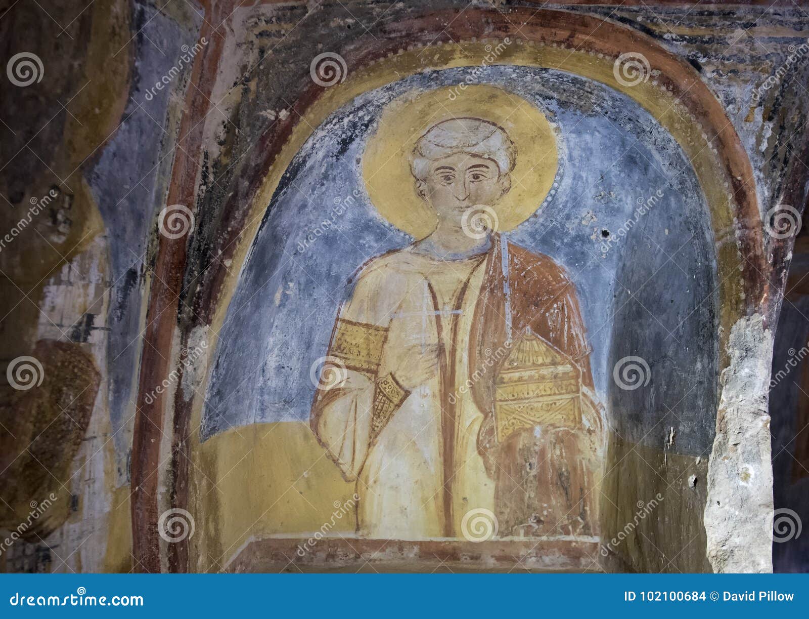 fresco saint stephen, la chiesa di san lorenzo, parco rupestre lama d`antico