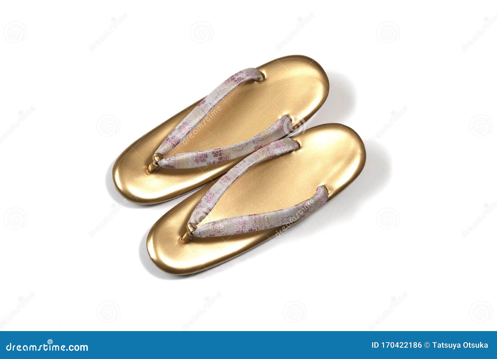 Japanese Sandal for Kimono in a White Background Stock Photo - Image of ...