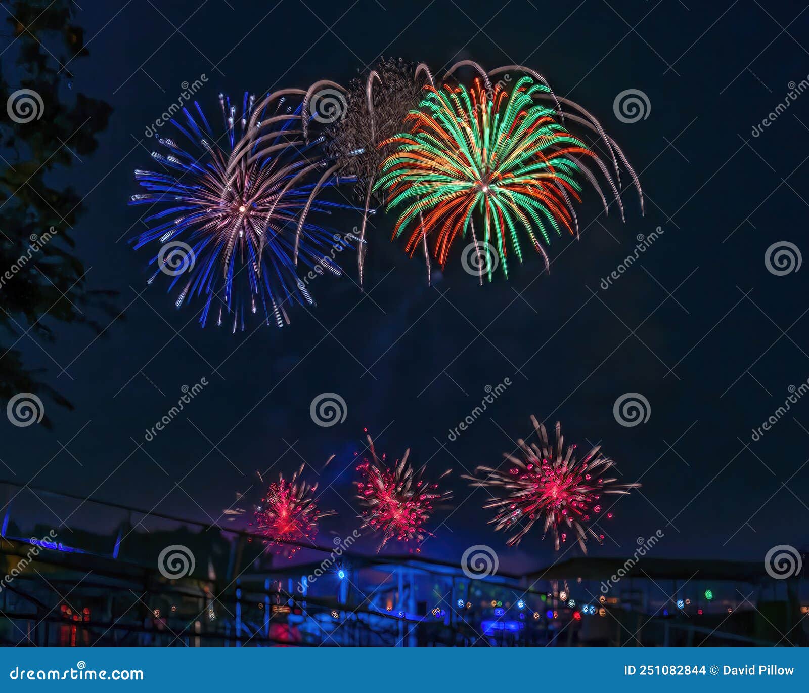 July 4th, 2022, Duck Creek Fireworks Display on Grand Lake, Oklahoma