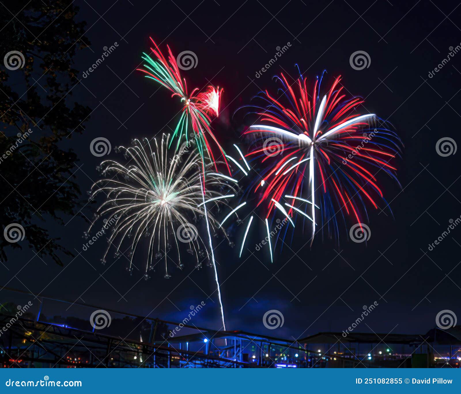 July 4th, 2022, Duck Creek Fireworks Display on Grand Lake, Oklahoma