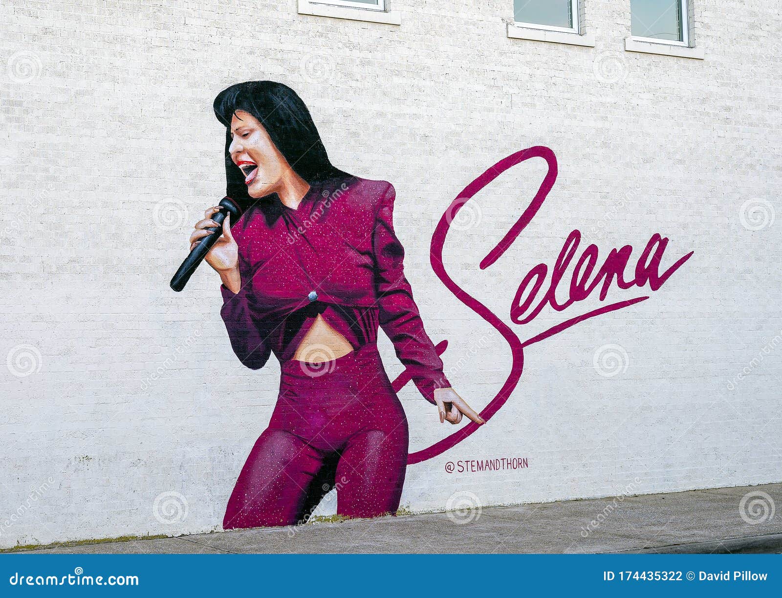 `selena` Mural By Artist Jeremy Biggers On The Side Of Top Ten Records