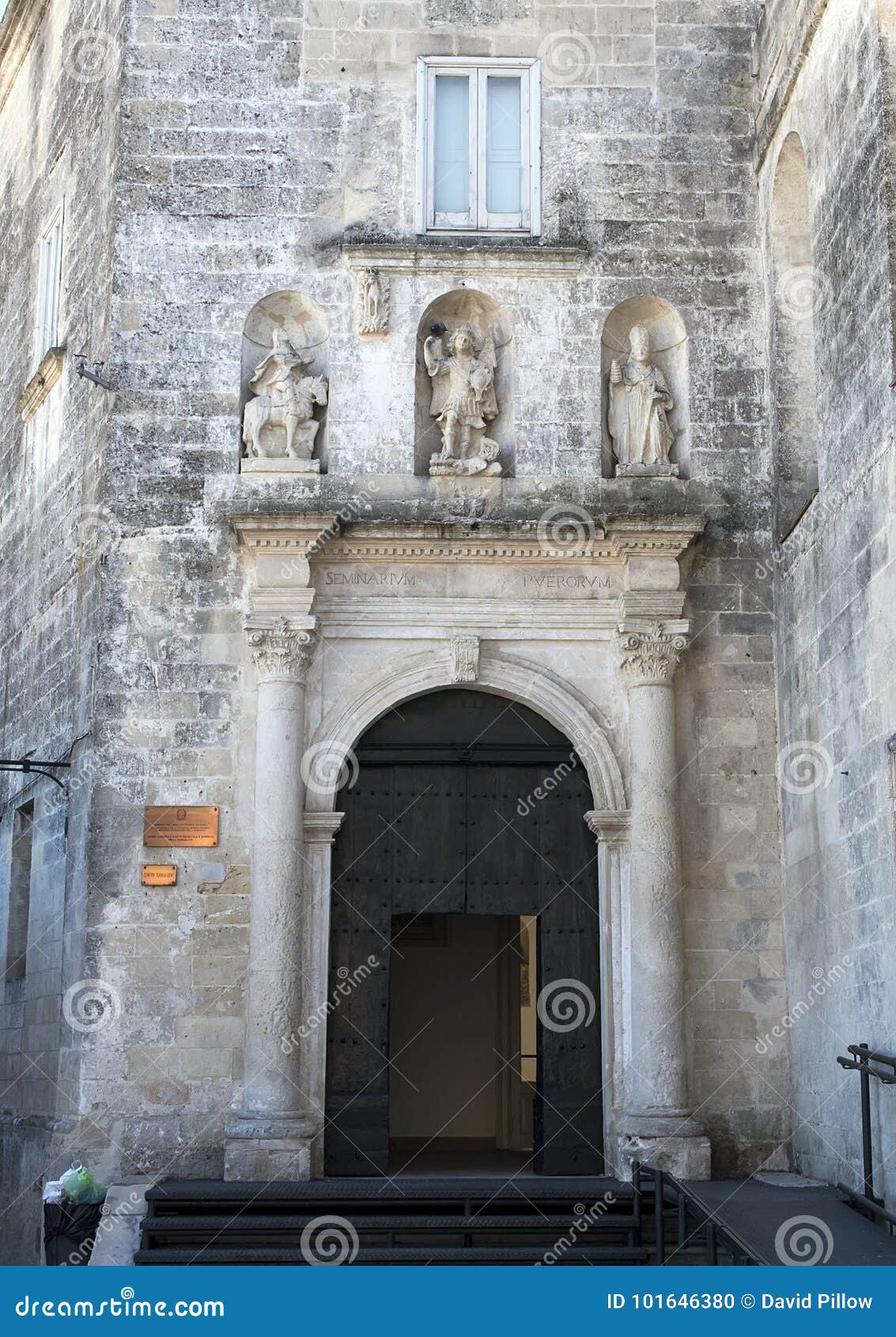 side entrance museo nazionale d`arte medievale in matera italy