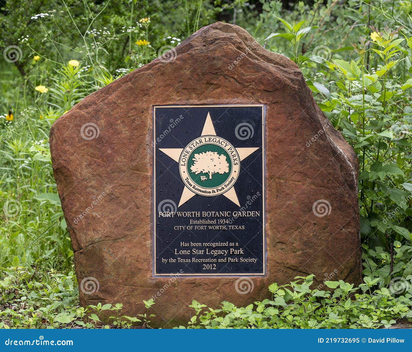 `Lone Star Legacy Parks` Designation Plaque for the Forth Worth Botanic