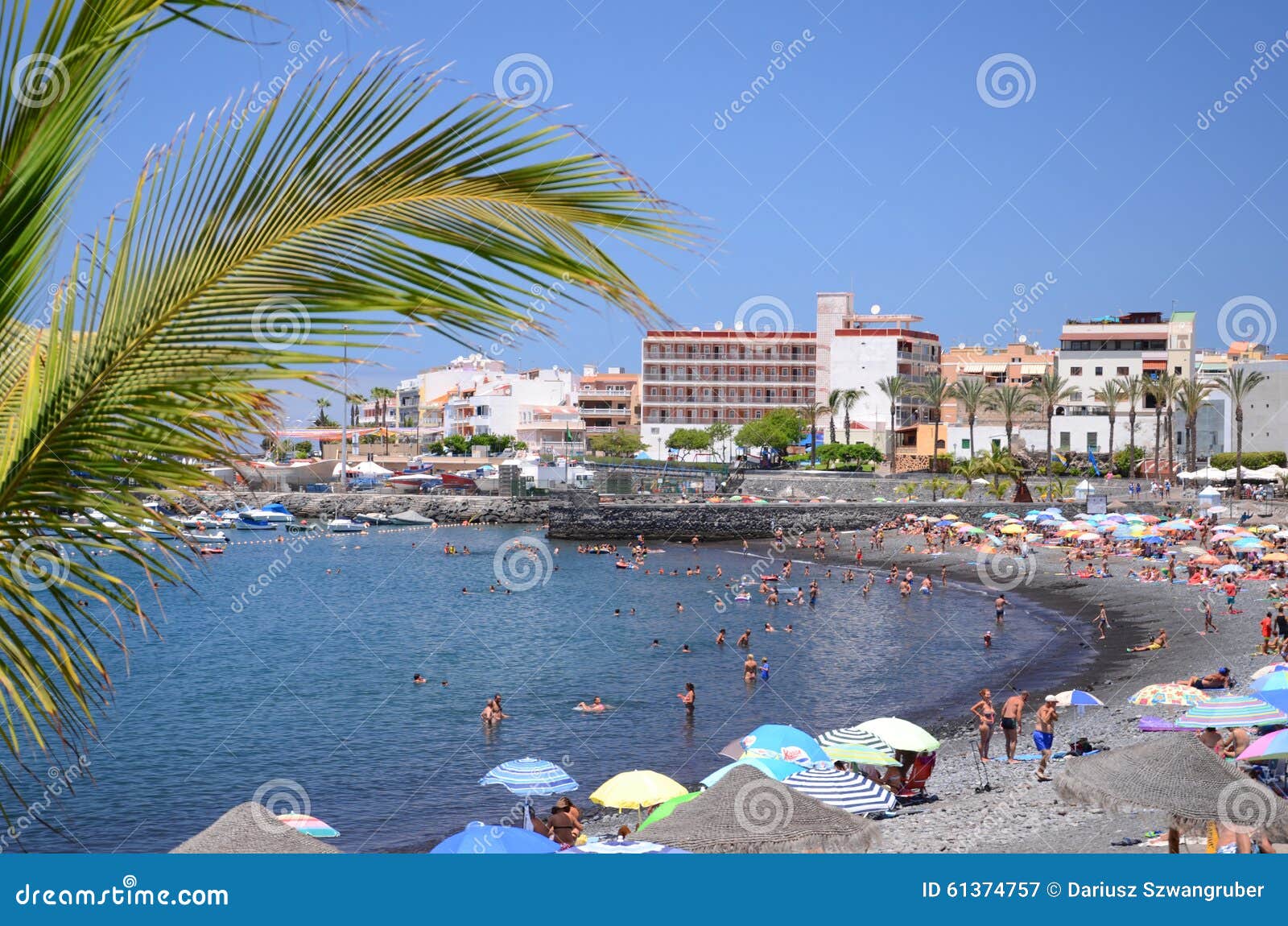 Picturesque Beach In Playa De San Juan A Small Fishing Village On The South West Of Tenerife Editorial Photography Image Of Palm Island