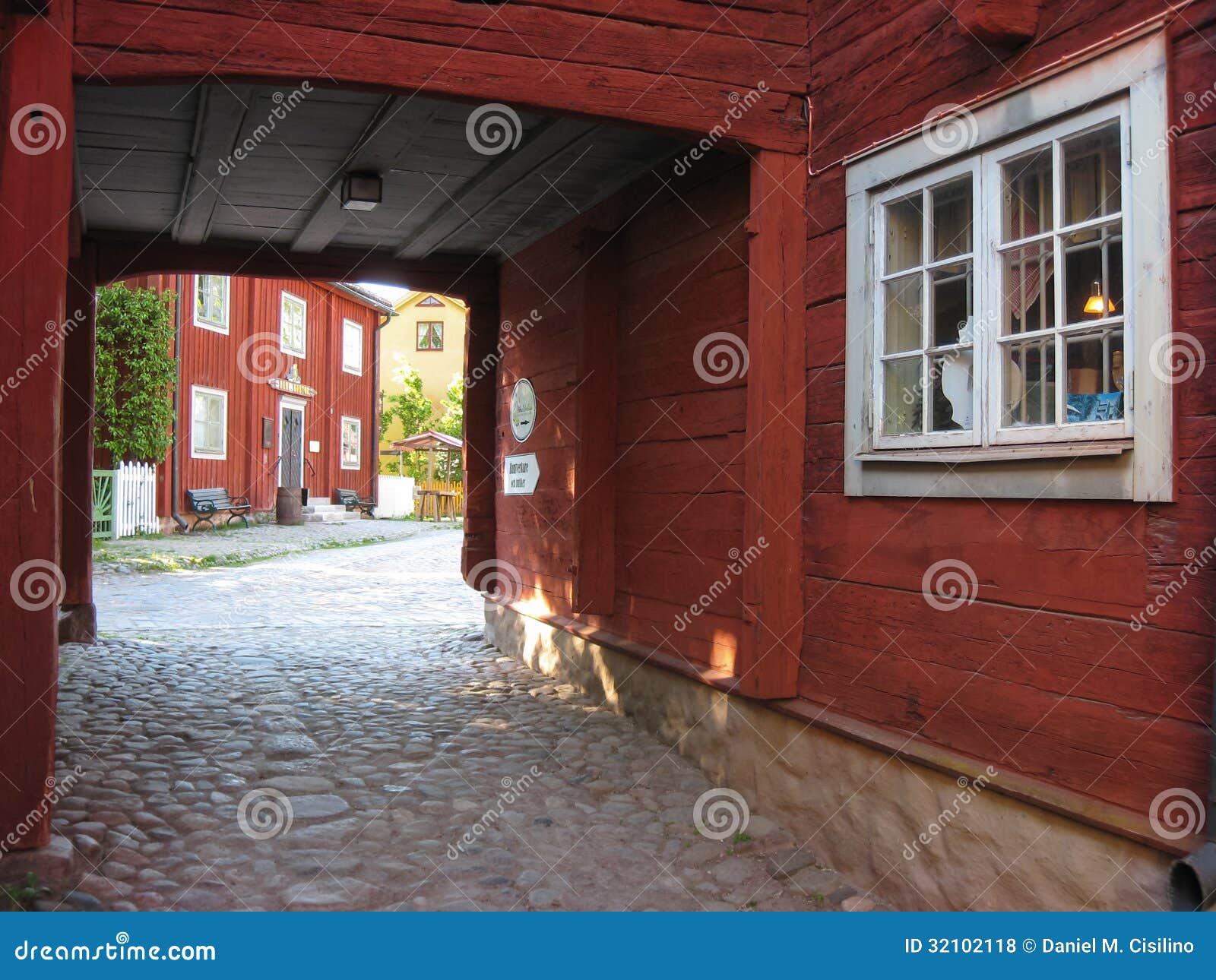 picturesque corner in gamla linkoping. linkoping. sweden
