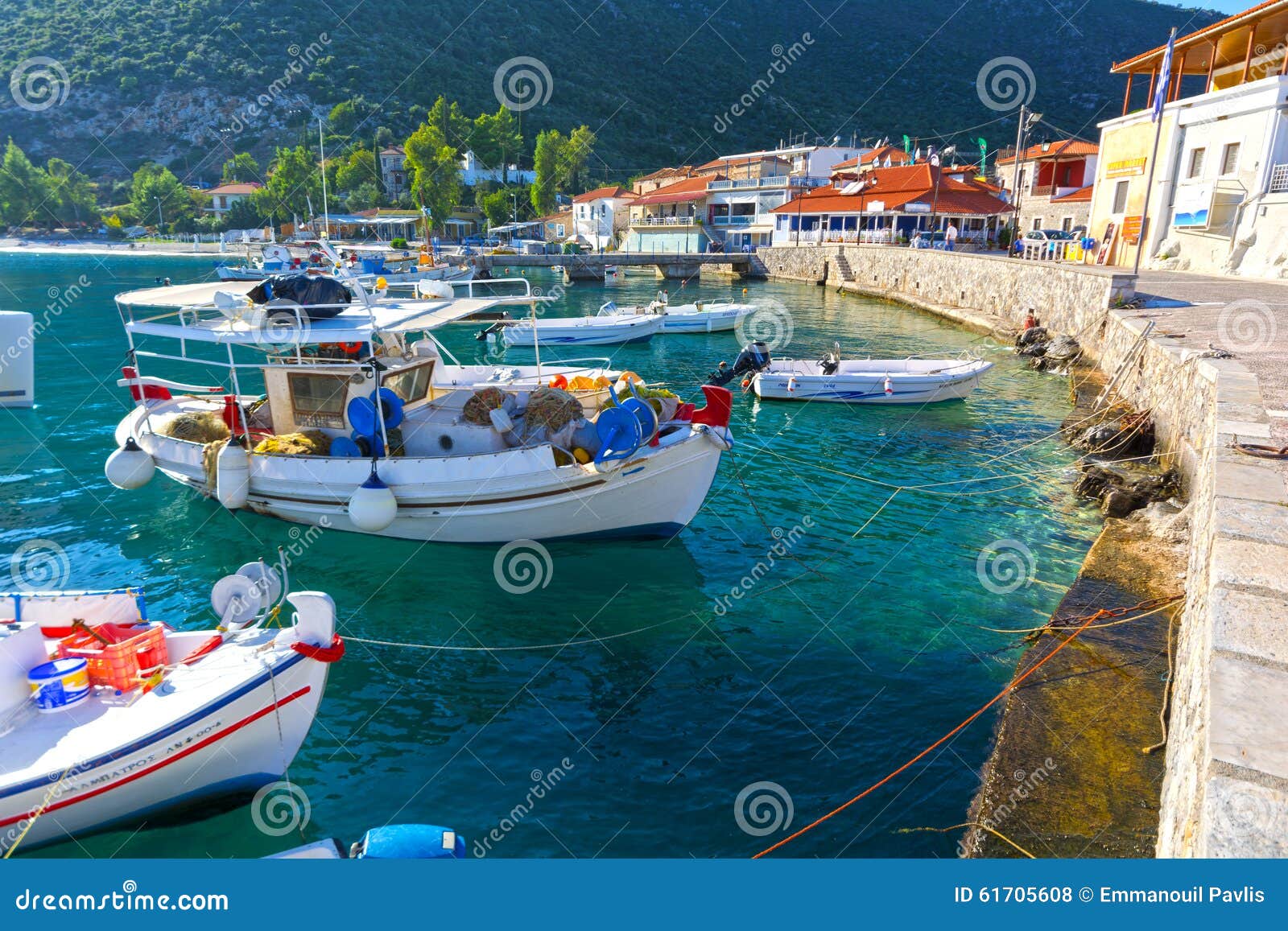 Picturesque Harbor at Leonidio, Greece. Editorial Stock Photo - Image ...