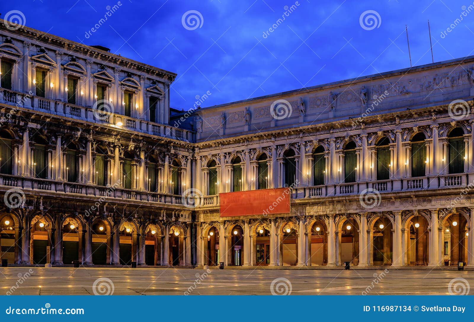 the picturesque national library of st mark`s and museo correr o