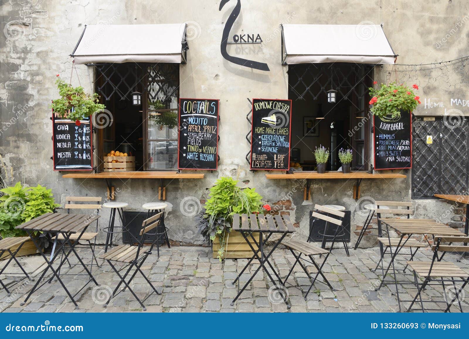 Picturesque Restaurant In The Jewish Quarter Of Krakow Editorial Stock