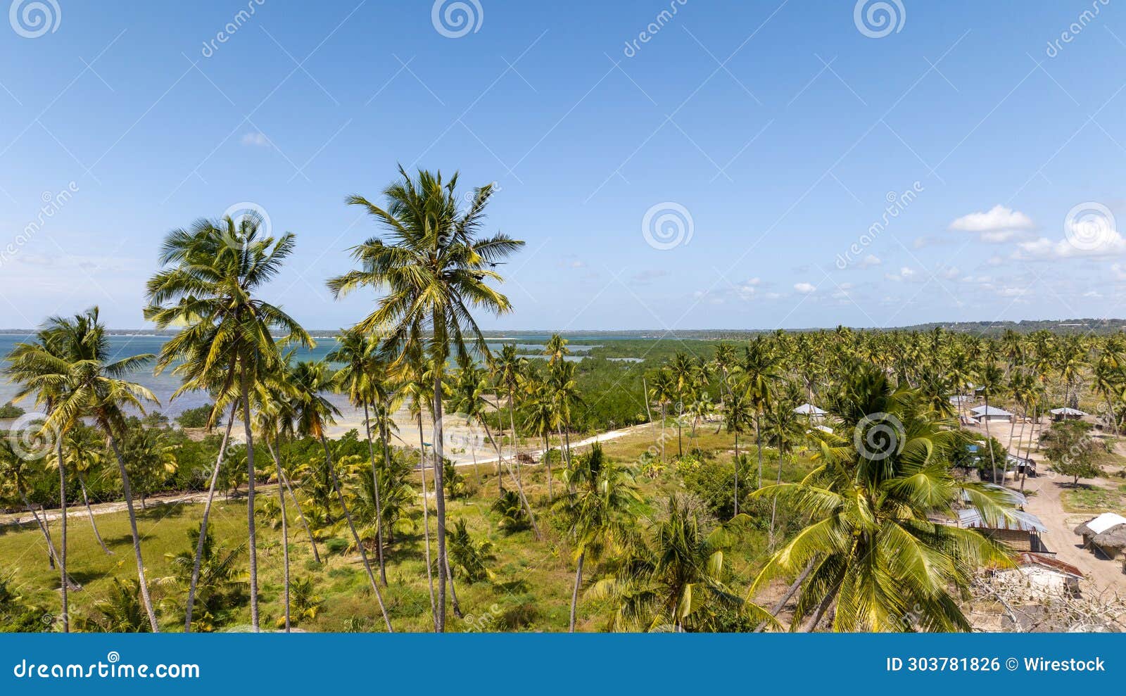 picturesque scene of mocimboa da praia on a sunny day in cabo delgado, mozambique