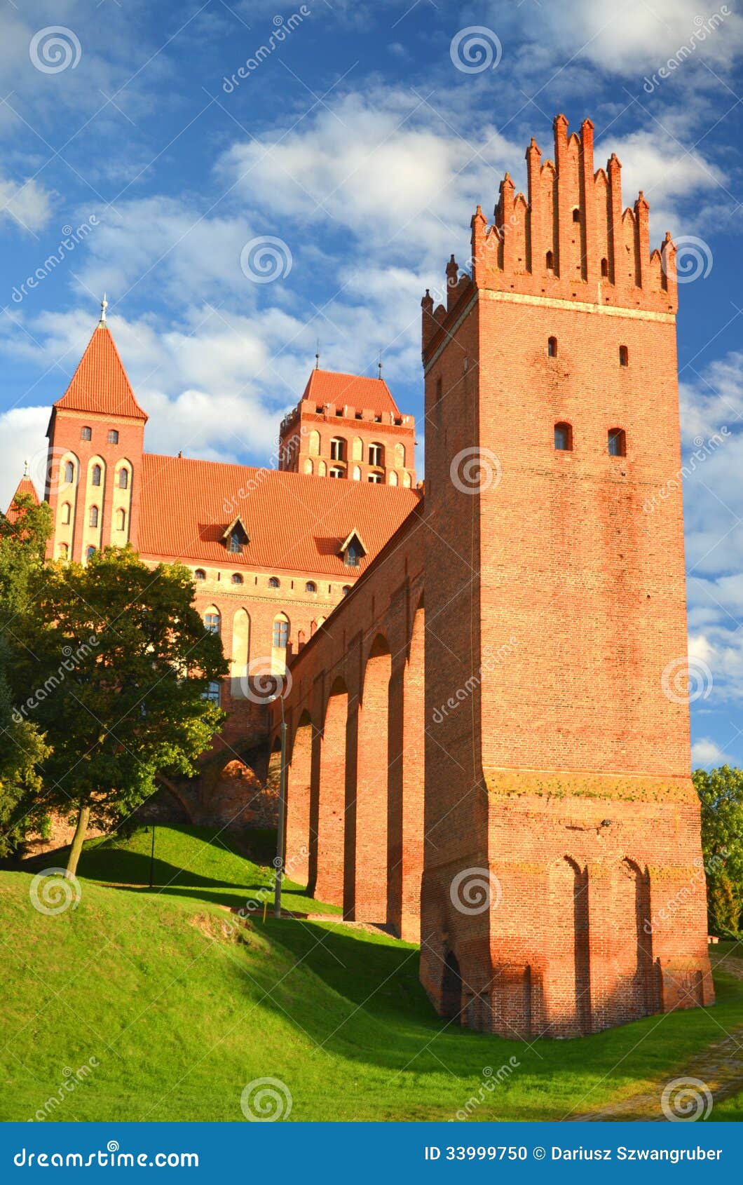 picturesque view of kwidzyn cathedral in pomerania region, poland
