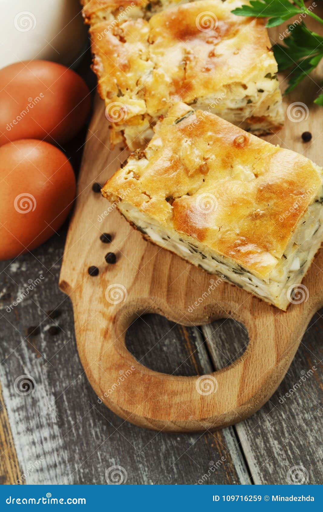 Pie with cabbage and eggs stock image. Image of vegetables - 109716259