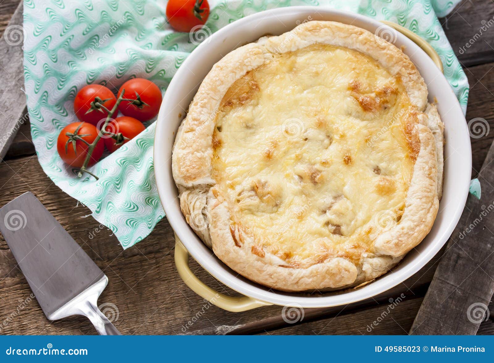 Pie with Cauliflower, Zucchini and Cheese Stock Image Image of green, cheese 49585023