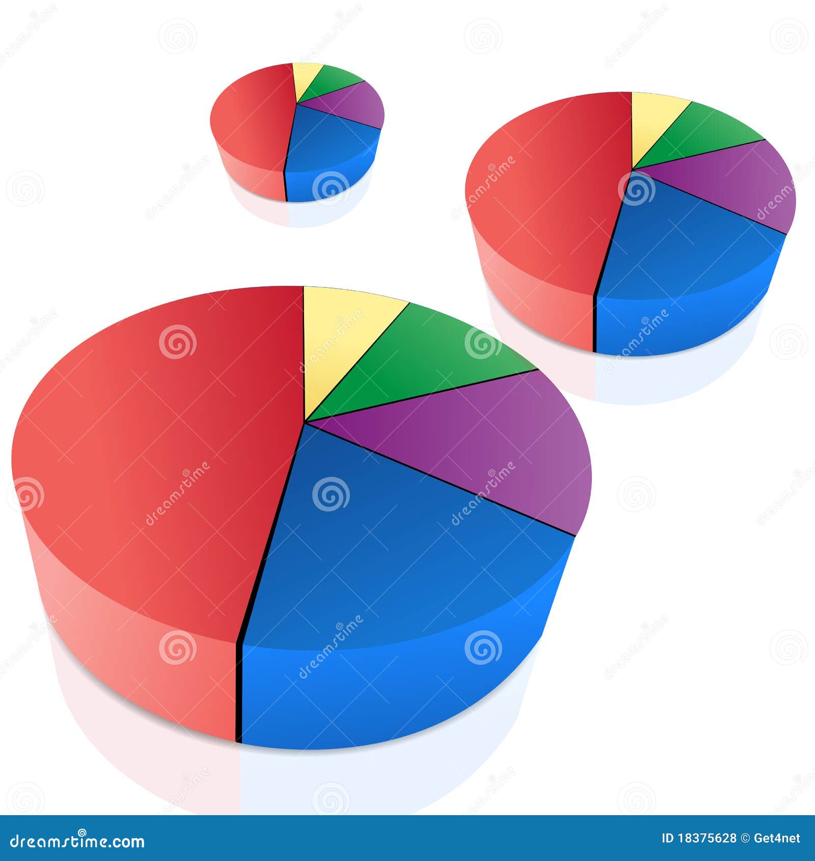 Pie chart stock vector. Illustration of diagram, partition 18375628
