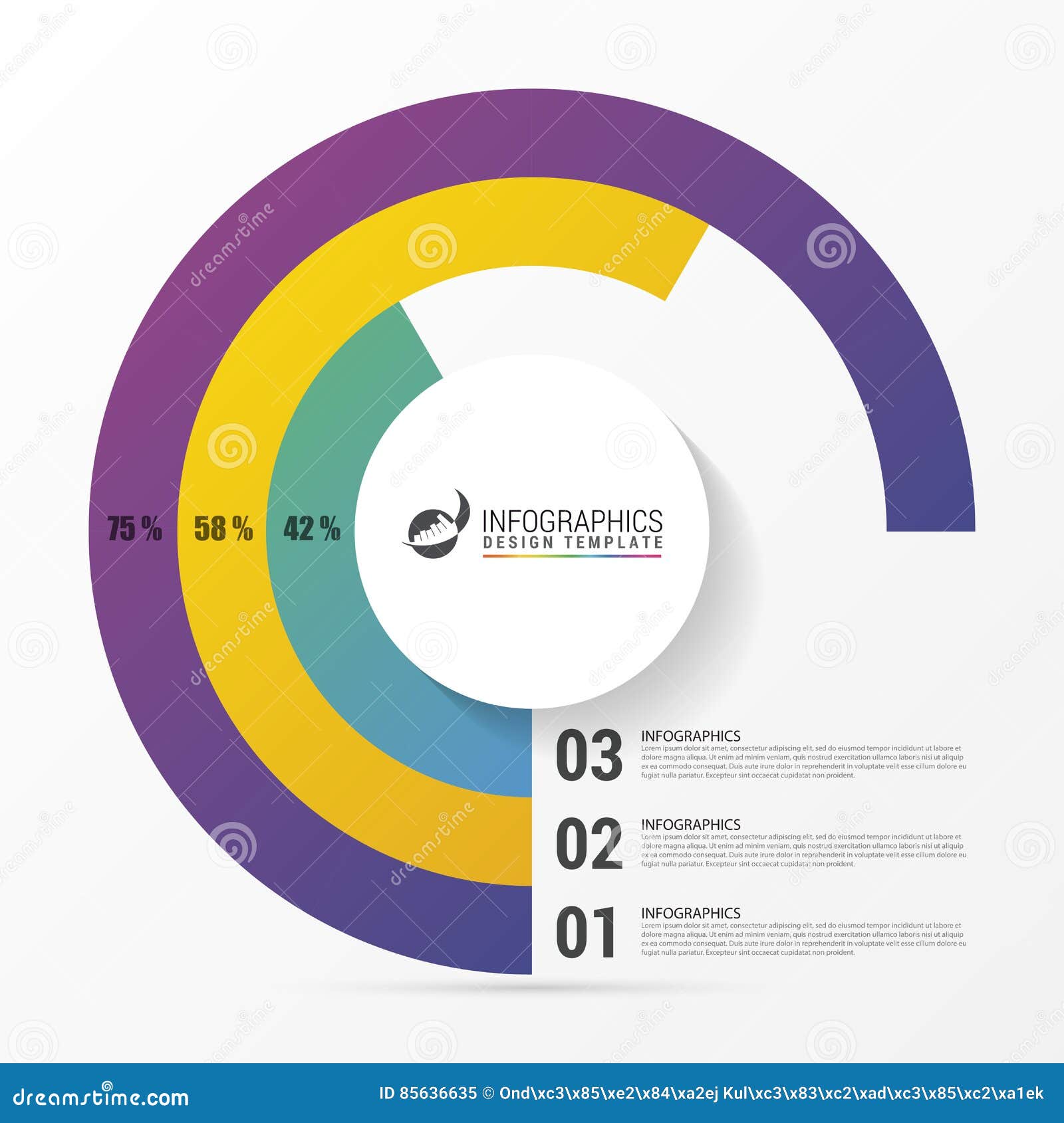 Pie Chart Circle Graph. Modern Infographics Design Template Stock Chart Design Circle