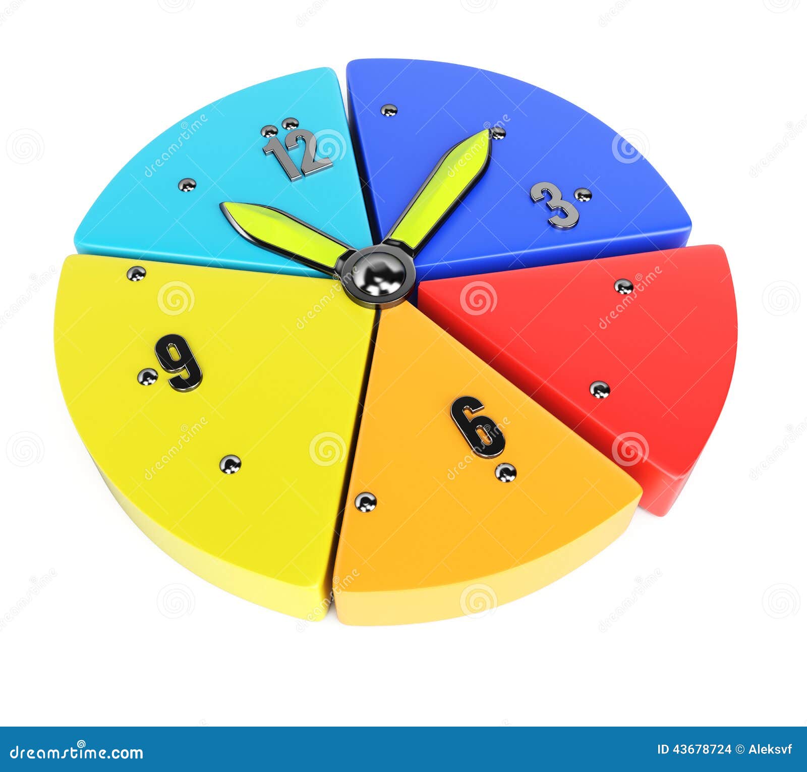 pie-chart-with-clock-handles-stock-illustration-illustration-of