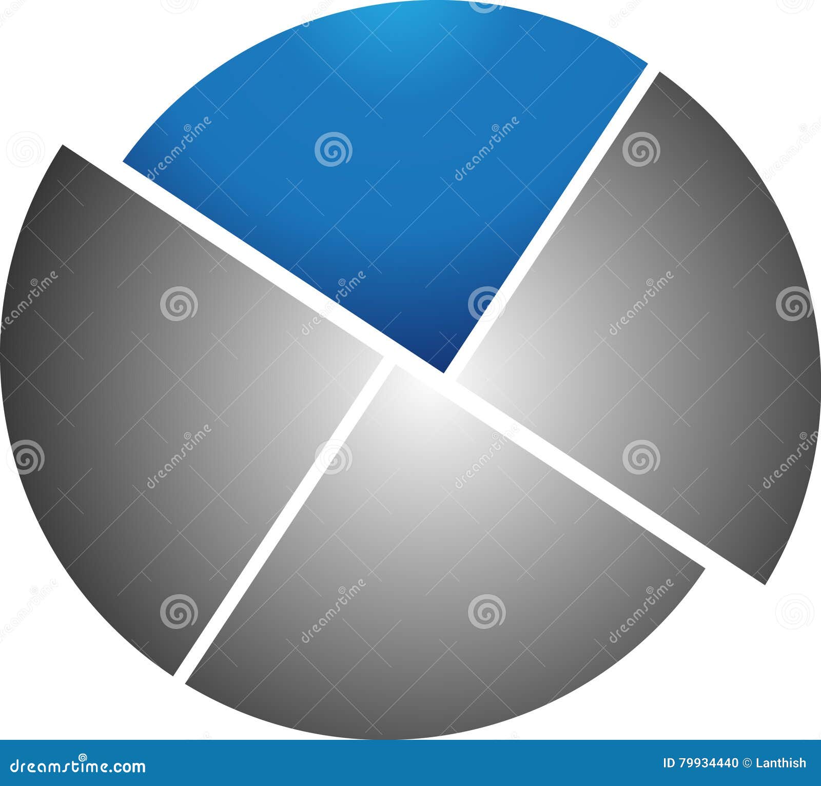 Pie chart concept stock vector. Illustration of banking - 79934440