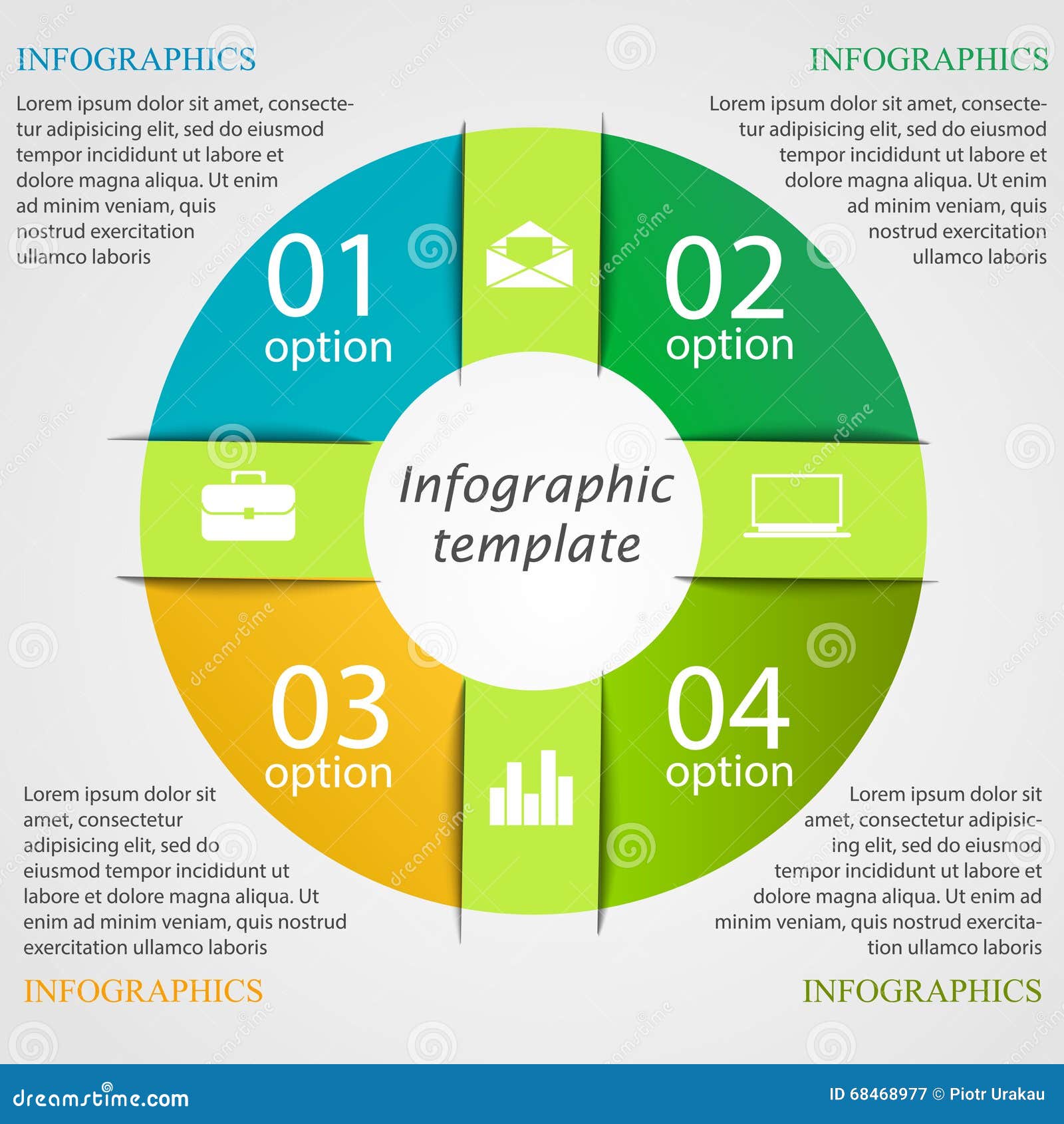 Pie Chart Infographic Template Stock Vector - Illustration of elements ...