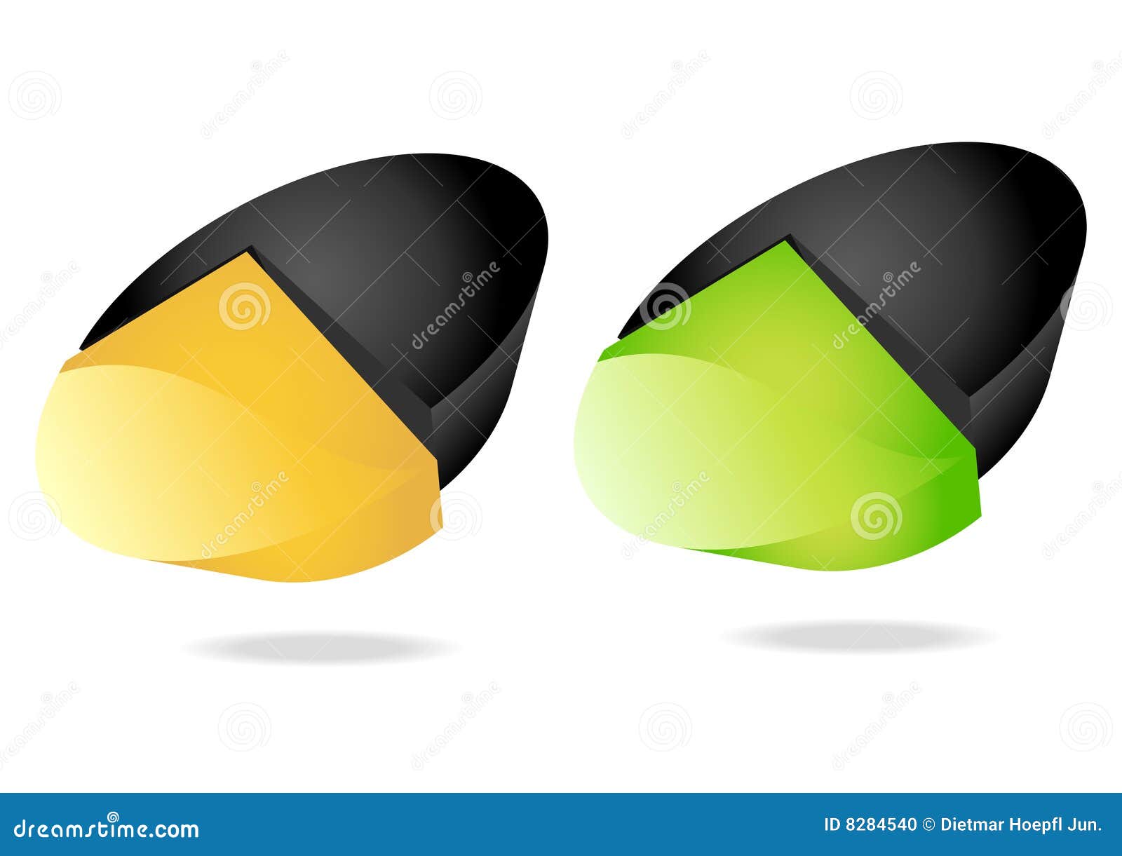 Pie charts stock vector. Illustration of black, analysis - 8284540
