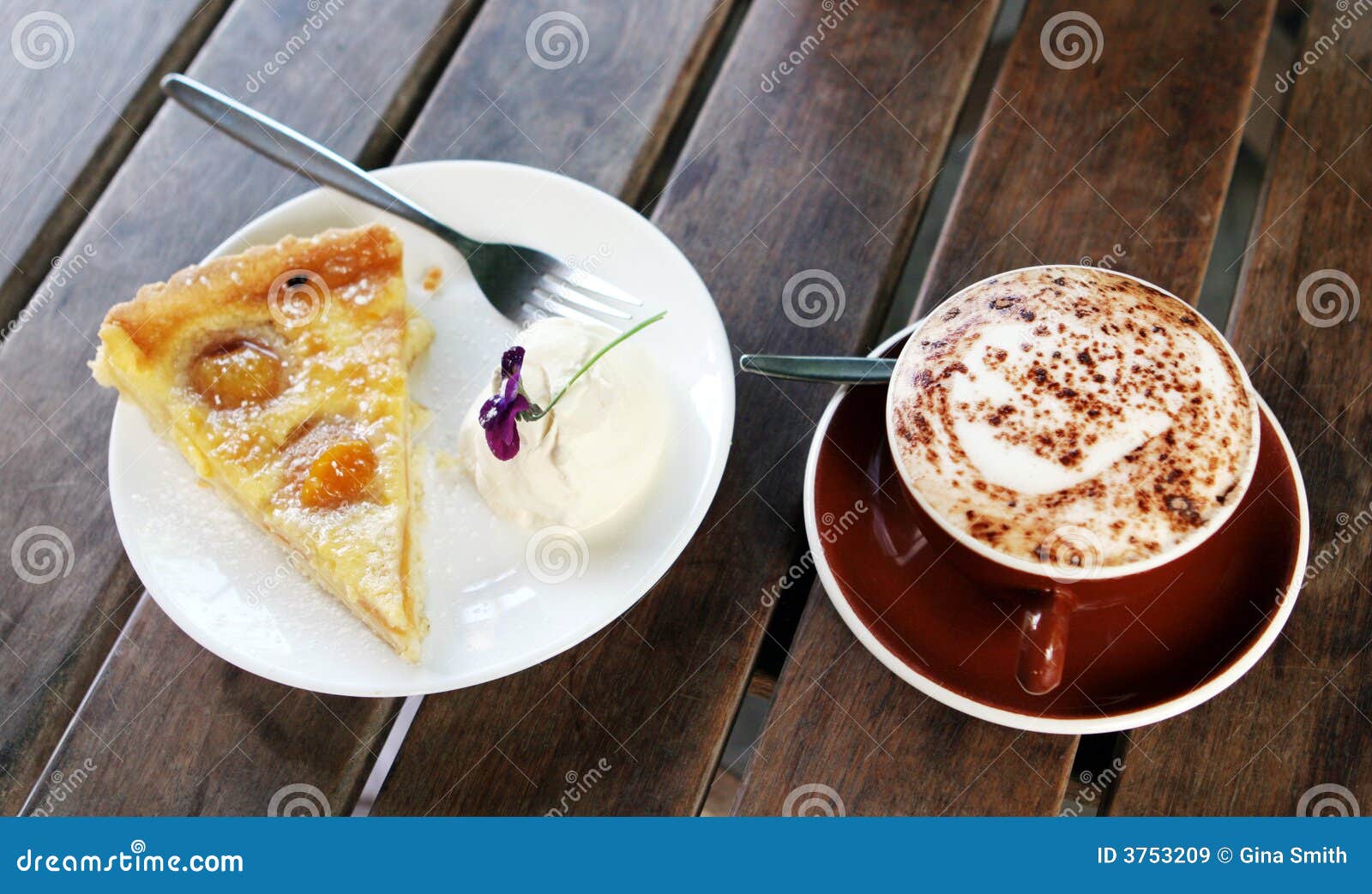 Pie and coffee stock image. Image of cafe, cuisine, beverage 3753209