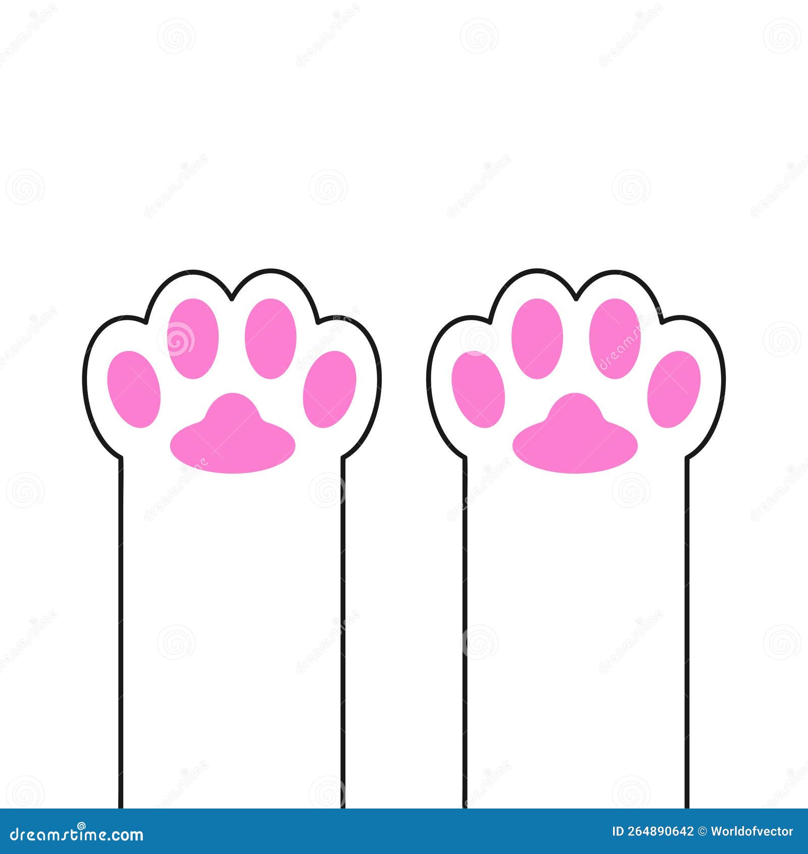 Pie De Huella Del Pie Del Perro Del Gato. Icono De Huella De La Huella De  Las Patas Rosa De Cachorro Kitten. Silueta De Parte Del Ilustración del  Vector - Ilustración de