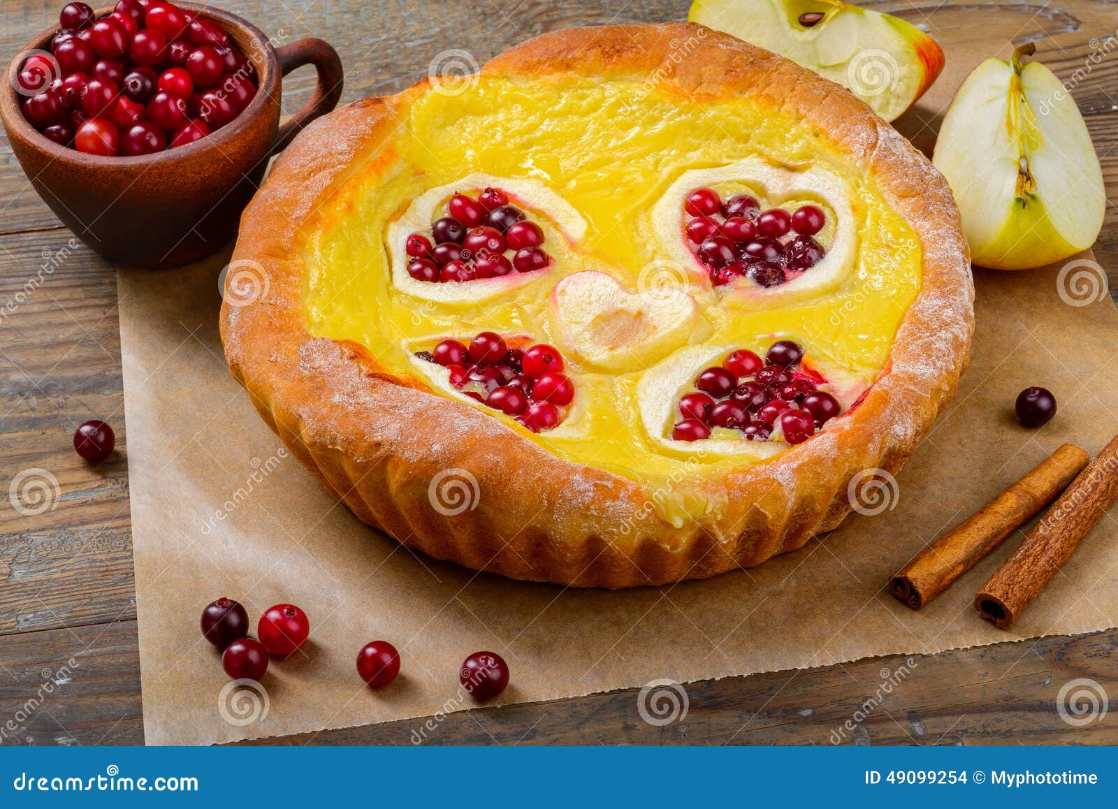 Piece of Apple and Cranberry Jelly Pie Stock Photo Image of decorated, object 49099254