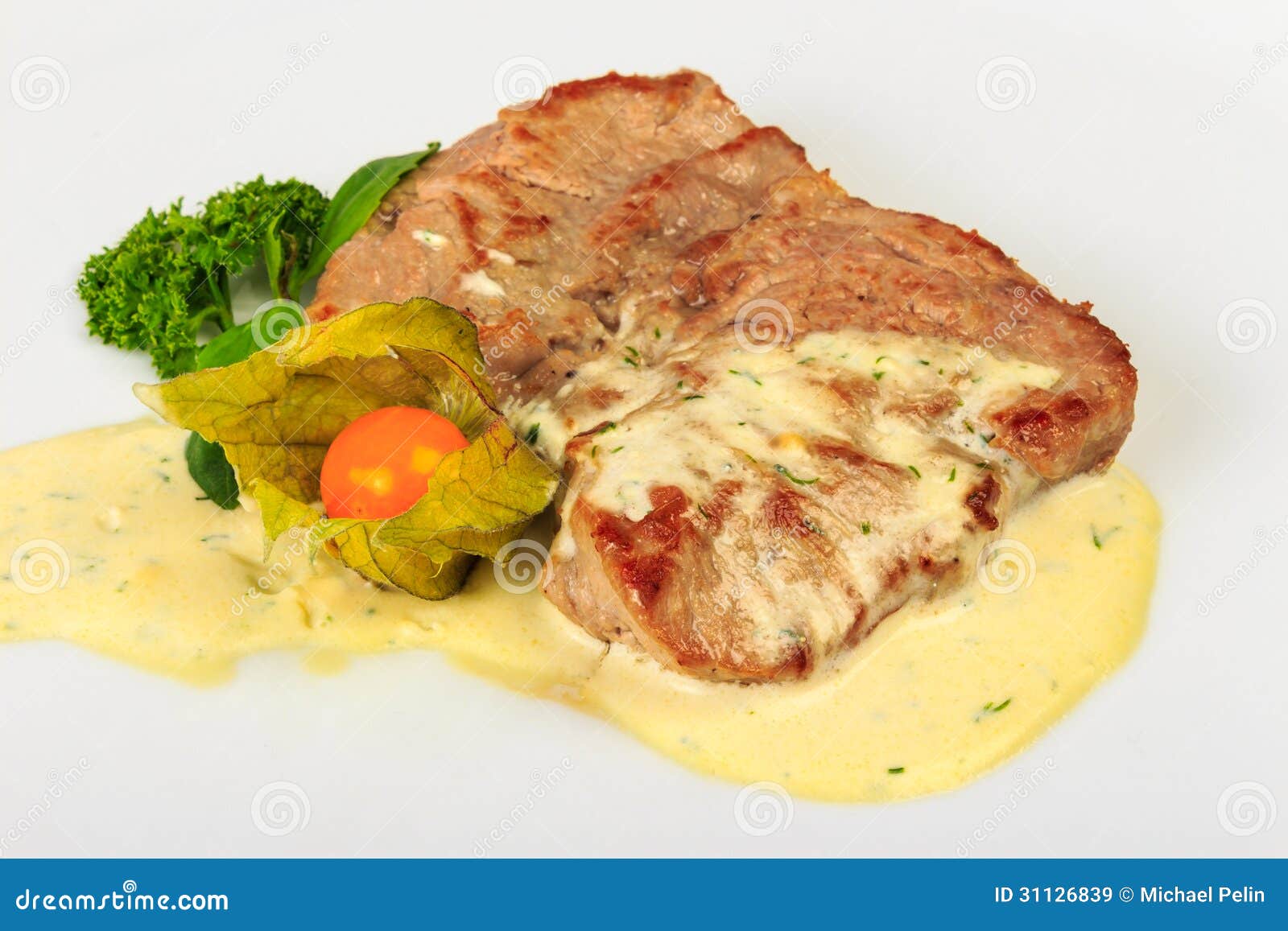 Piece of Bavarian Roasted Pork in Beer Sauce Stock Image - Image of ...