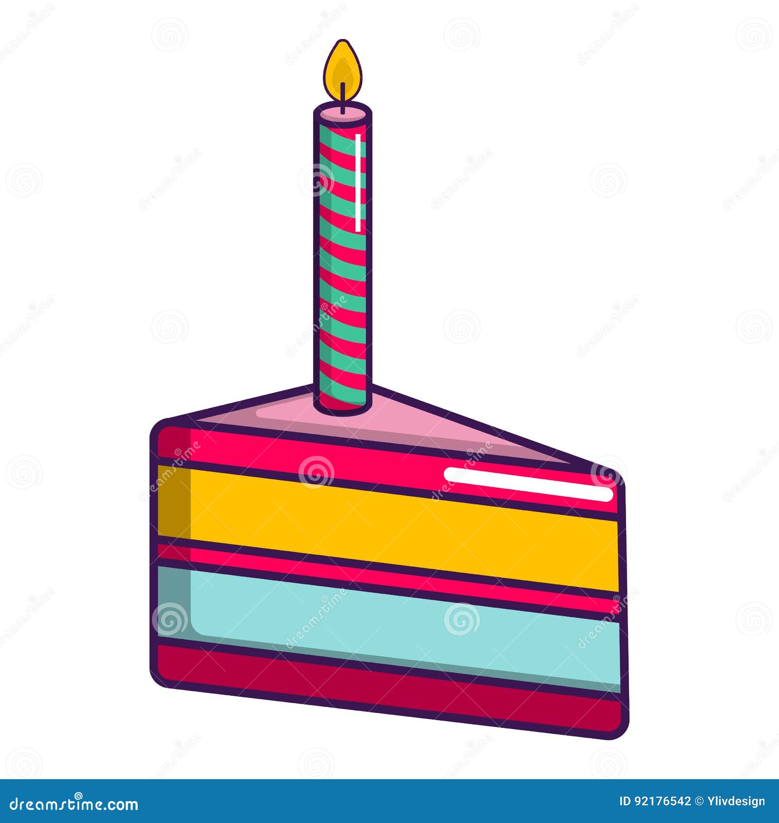 A cake with candles for a birthday. For your design. Vector illustration  Stock Vector Image & Art - Alamy
