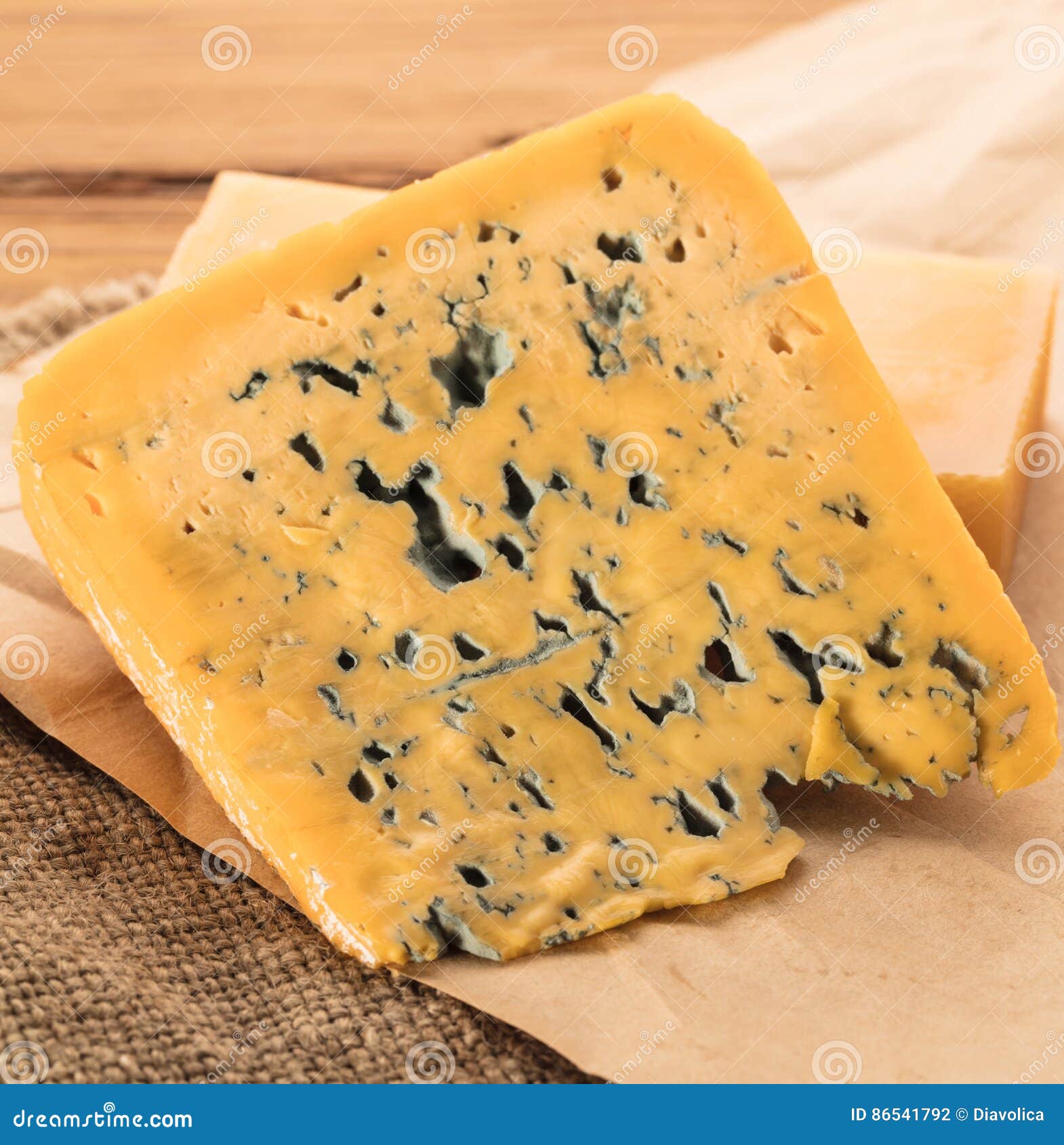 Piece of blue cheese stock photo. Image of dinner, portion 86541792