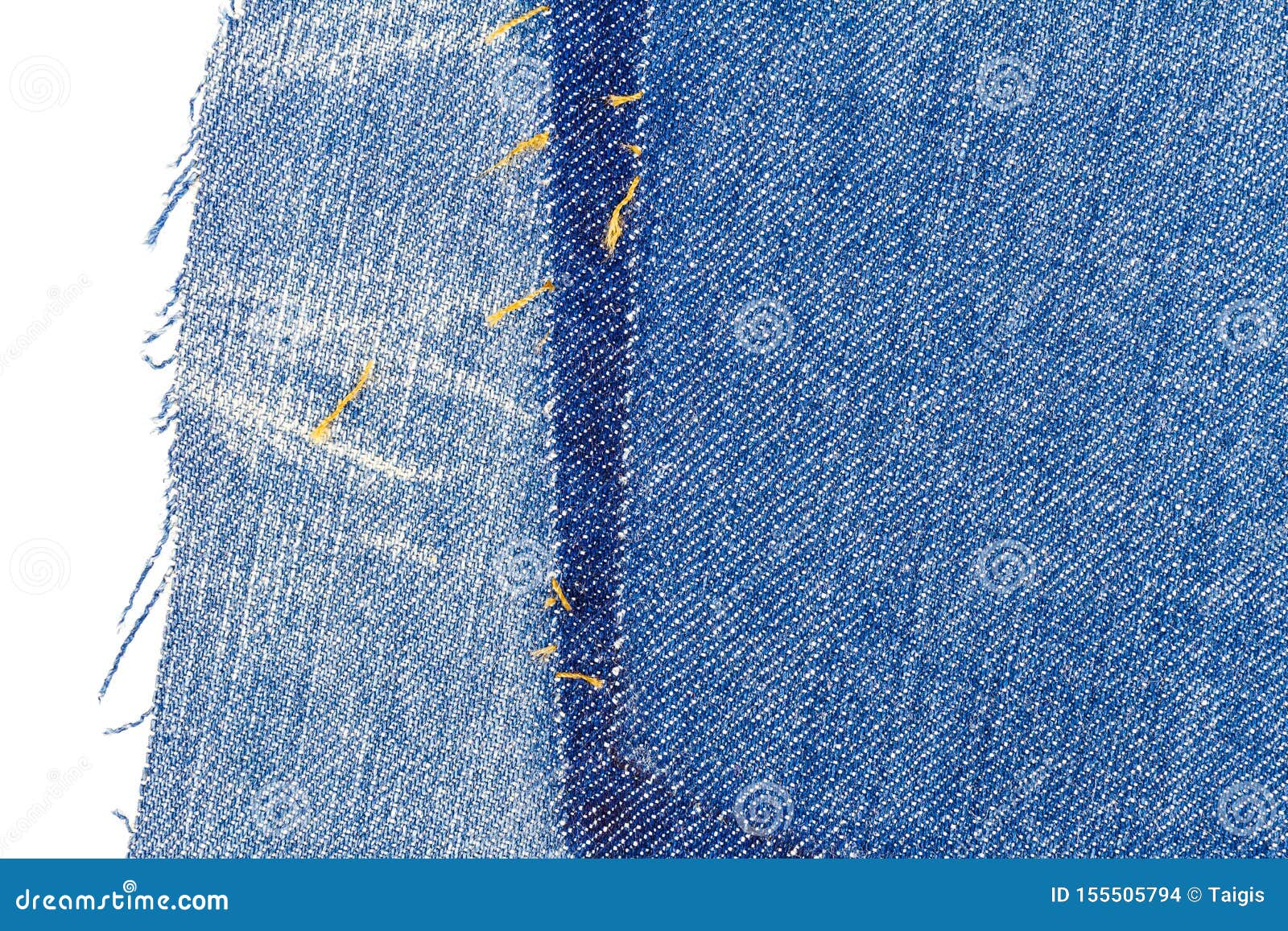 Piece of Blue Jeans Fabric with Ripped of Back Pocket Stock Photo ...