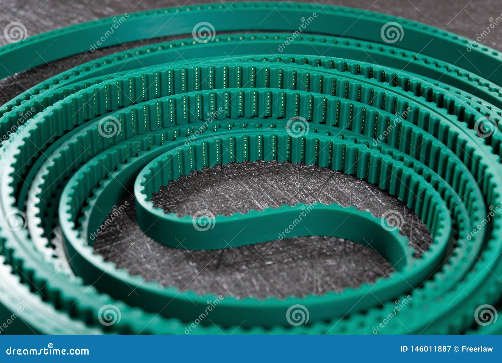 Blue Rubber Belt Gears on a Dark Background Stock Image Image of transmission, yellow 146011887