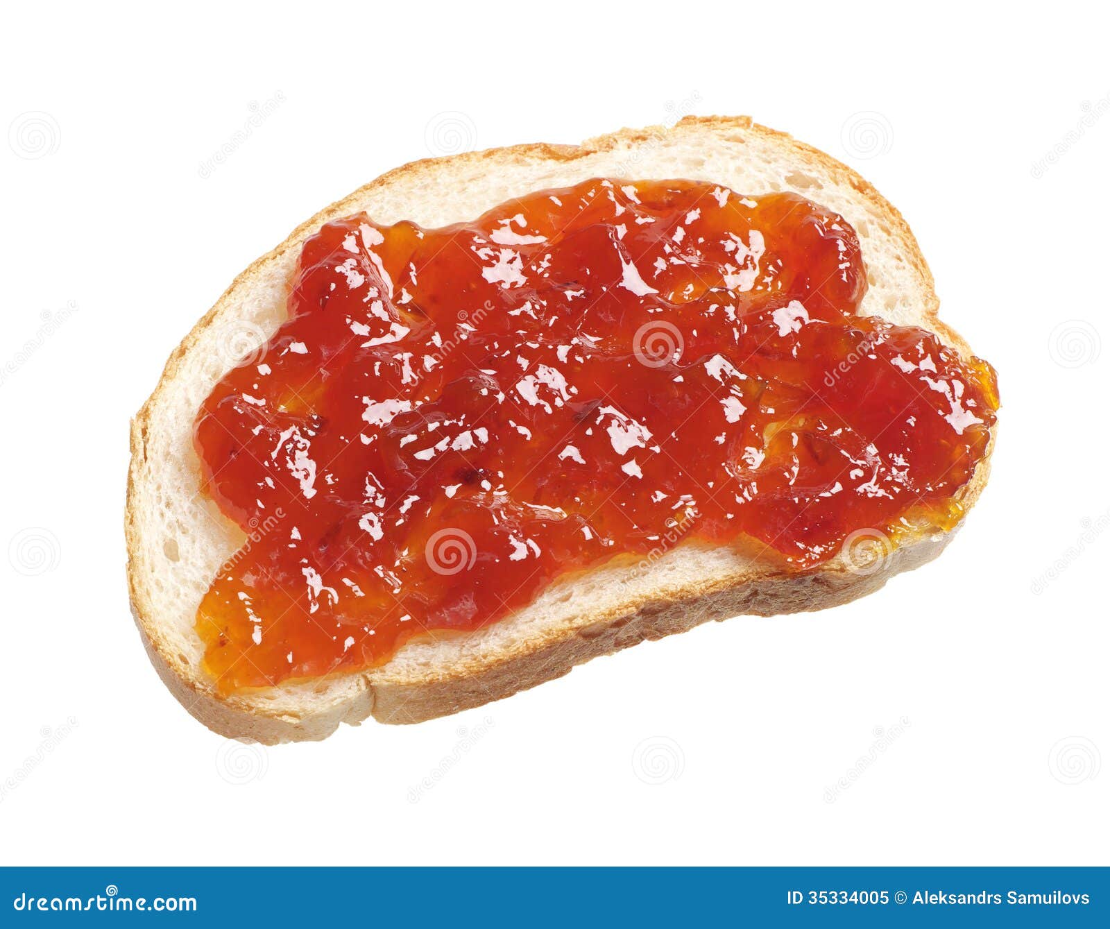Piece of bread with jam stock image. Image of sandwich 35334005
