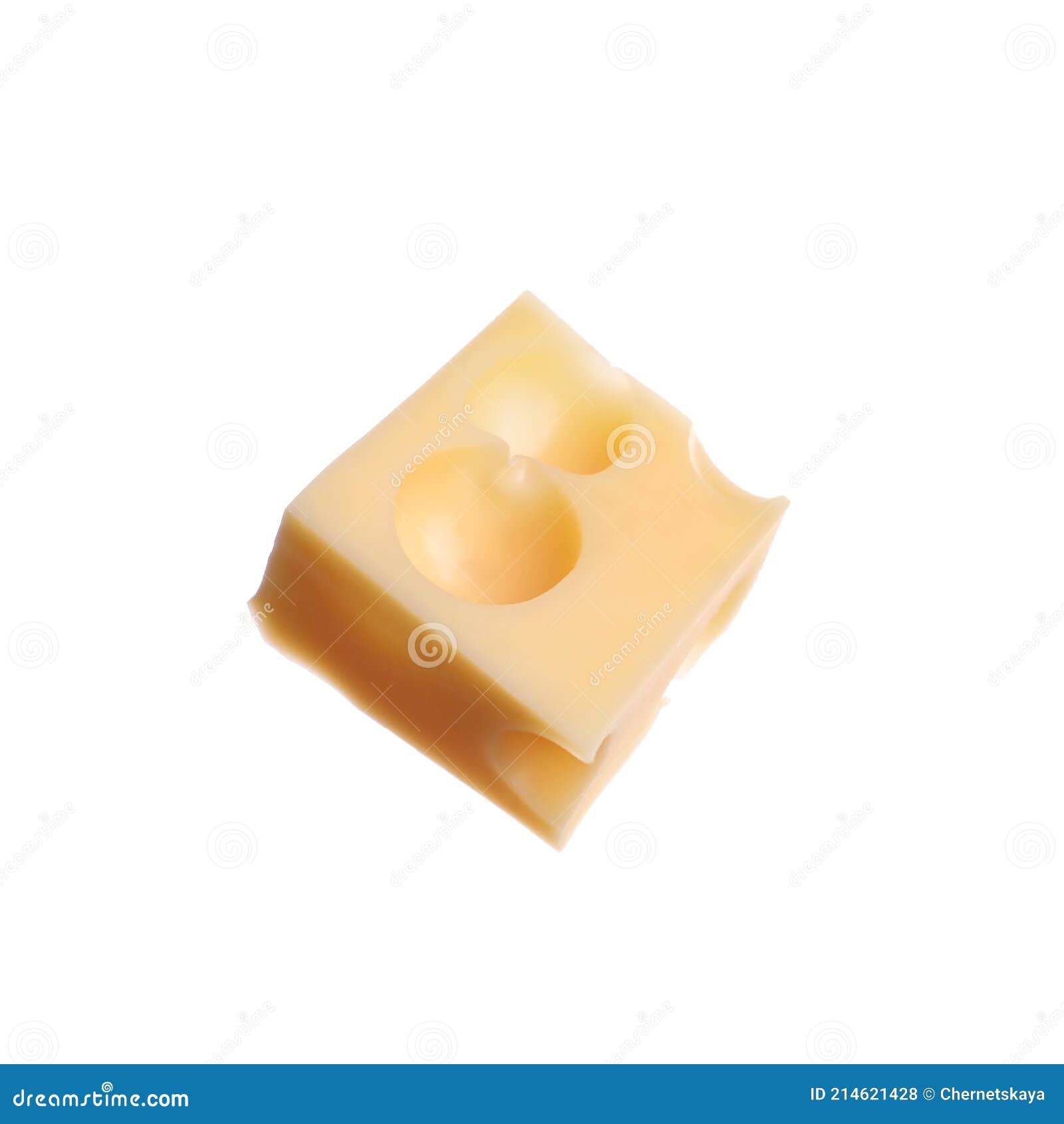 Piece of Cheese with Holes Isolated on White Stock Photo Image of holes, product 214621428
