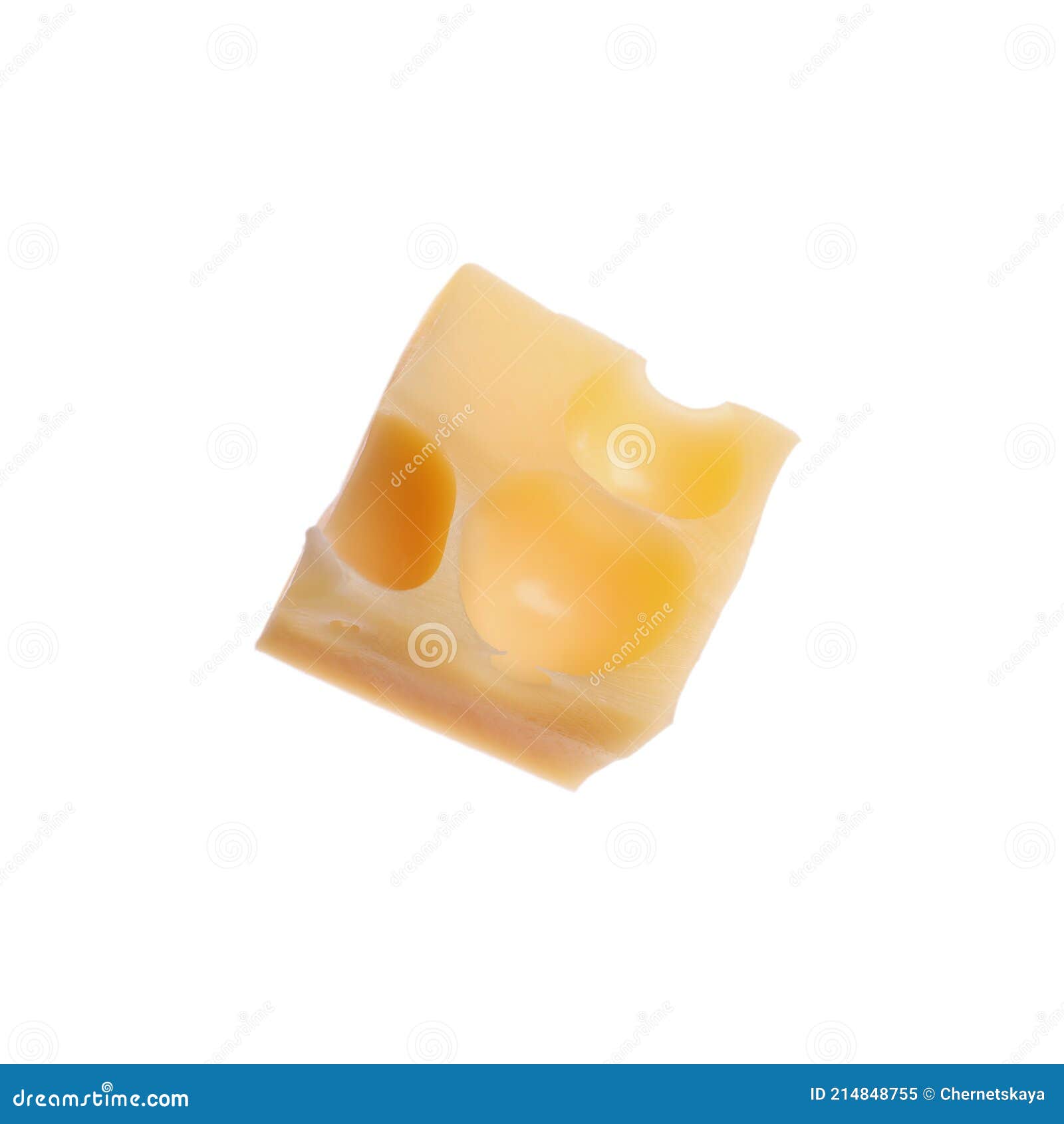 Piece of Cheese with Holes Isolated on White Stock Image Image of cook, delicious 214848755
