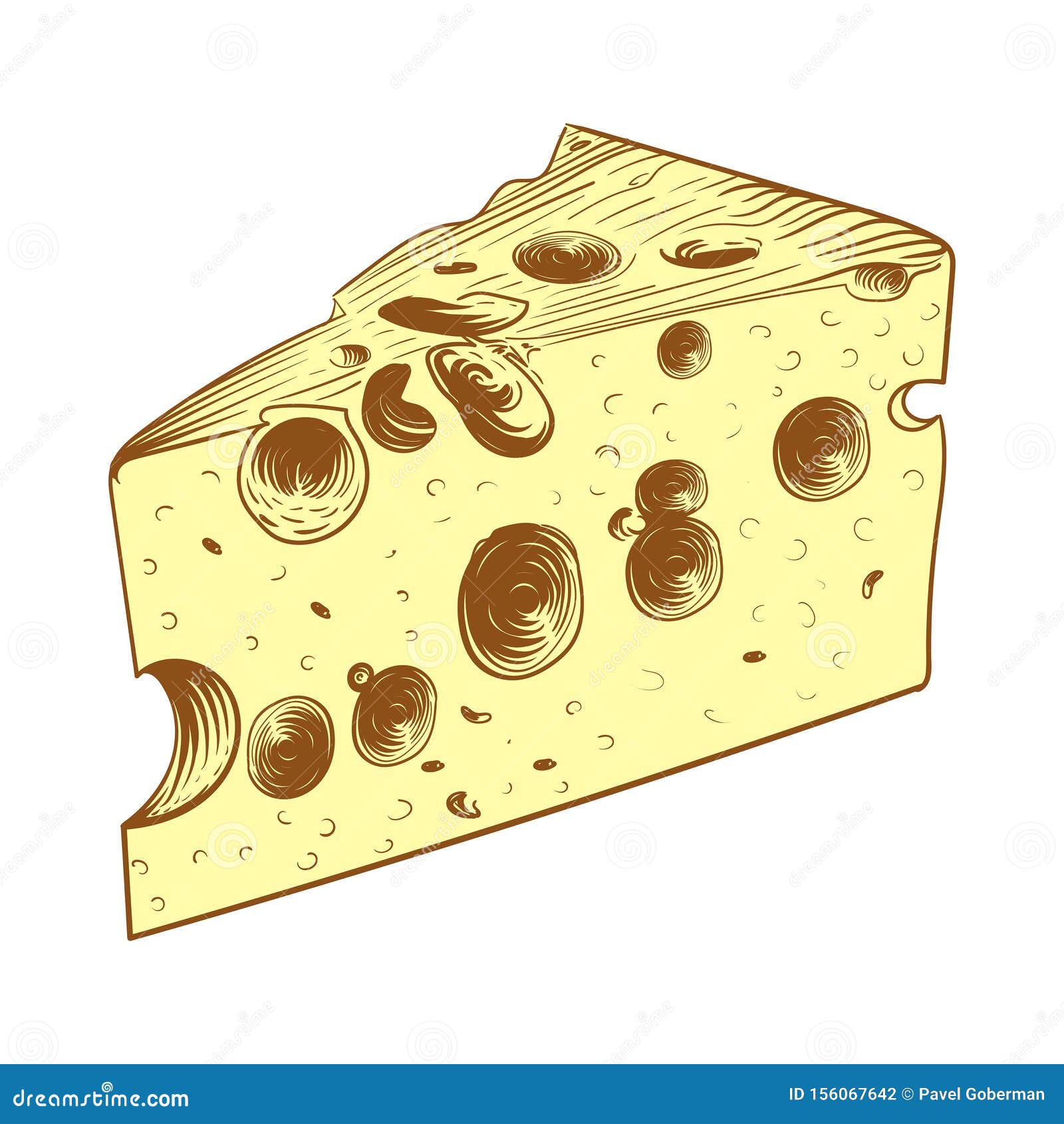 Piece of Cheese Icon. Vector Illustration of Cheese Stock Illustration -  Illustration of organic, sketch: 156067642