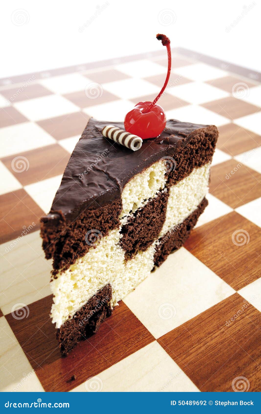 Piece of Chess Cake on Chess Board Stock Photo Image of chocolate