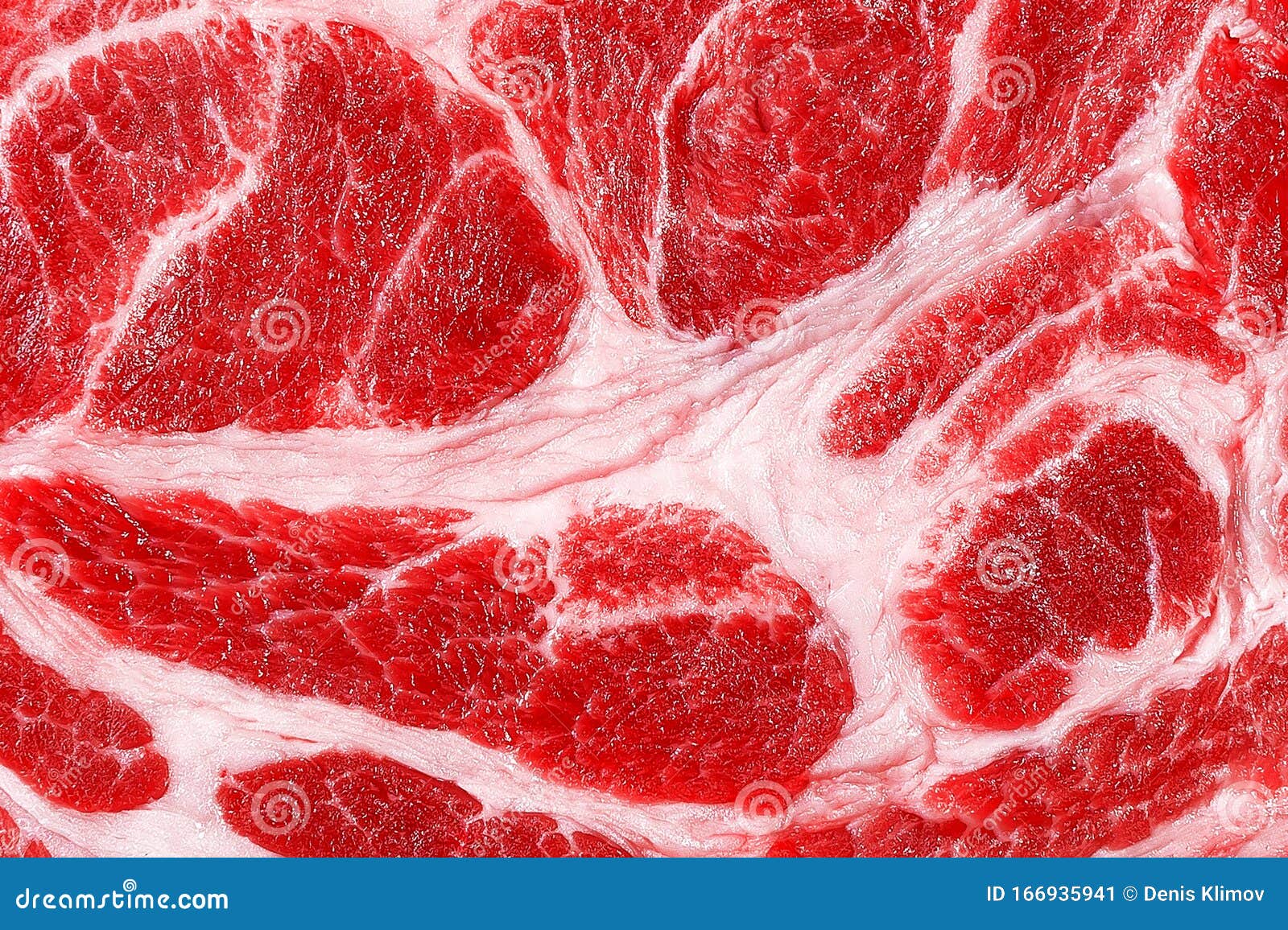 A Piece of Fresh Raw Steak,texture of Red Meat. Stock Image - Image of
