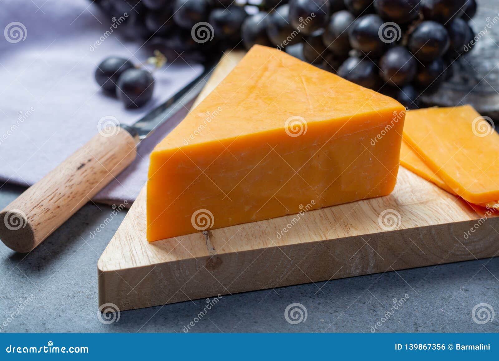 Piece of Hard Orange Cheddar Cheese Close Up Stock Photo Image of cheddar, black 139867356