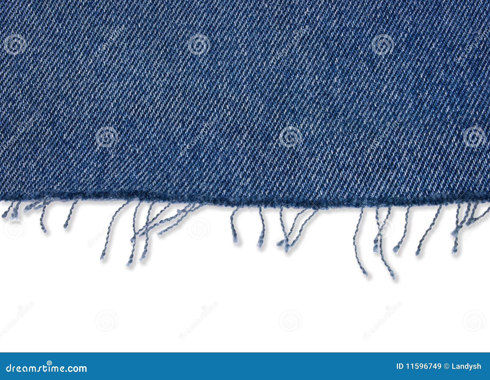 Piece of Jeans Fabric with Fringe Stock Image - Image of downy, ragget ...