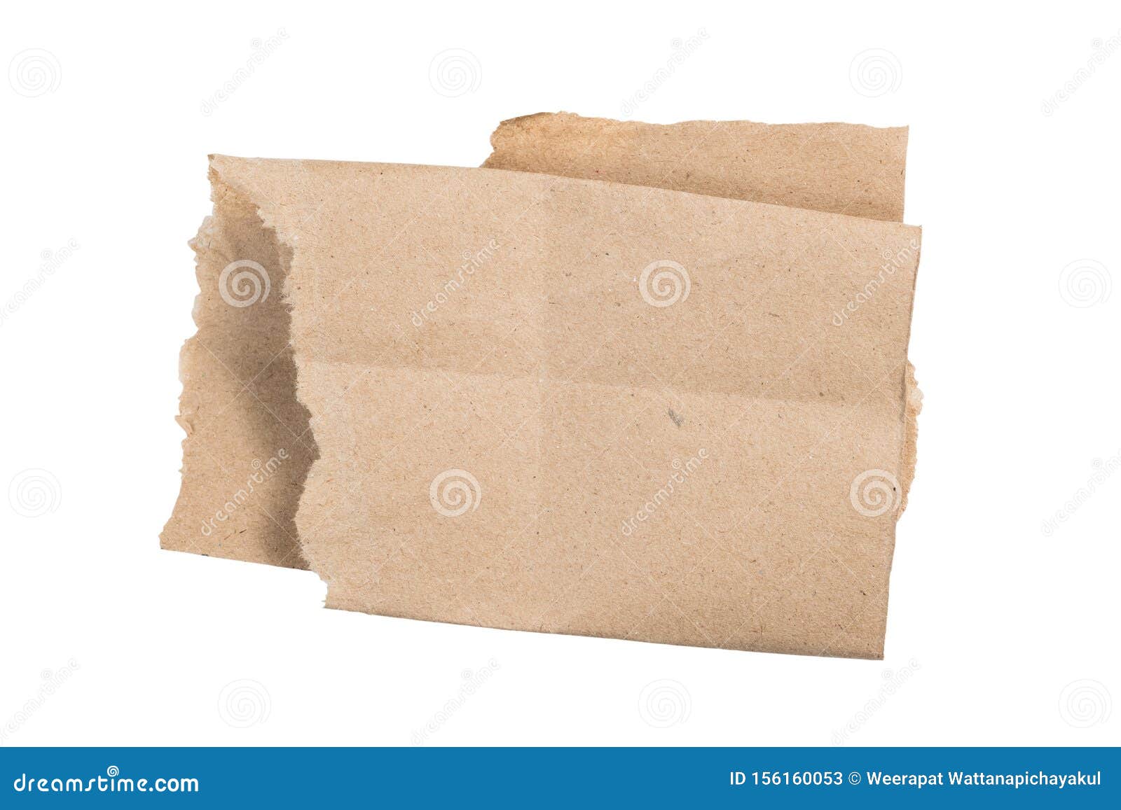 Piece of Packaging Brown Paper Stock Image Image of ragged, fold