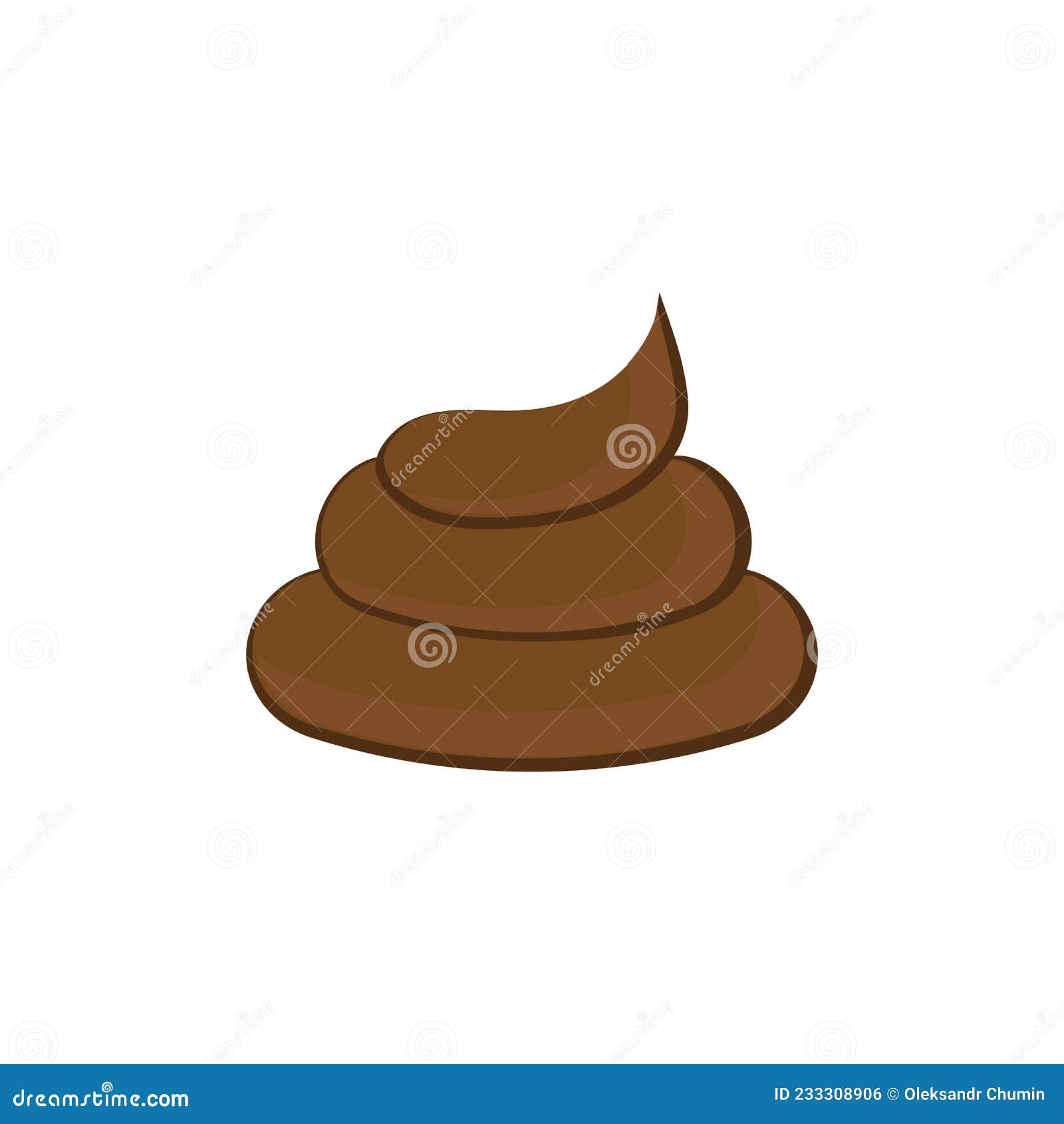 Piece of Poop Icon in Cartoon Style Isolated Stock Vector ...