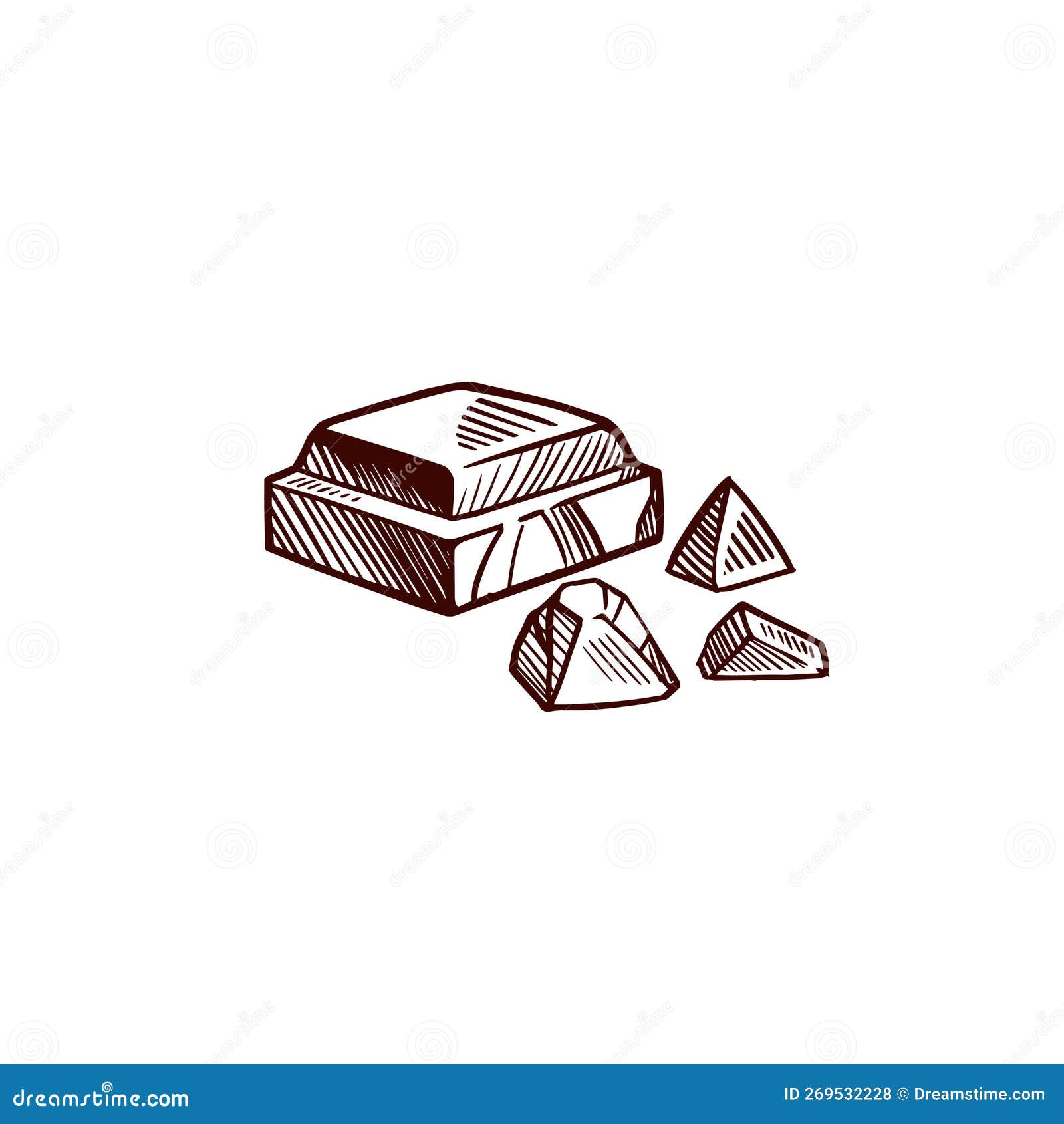 Hand Drawn Sweet Chocolate Bars Candies With Praline And Cocoa Beans Sketch  Dessert Vector Set Isolated Stock Illustration - Download Image Now - iStock