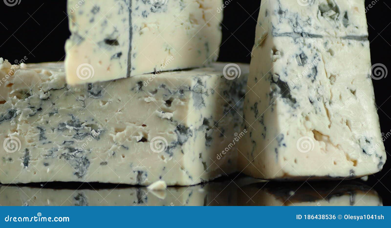 Pieces of Brie Cheese with Mold Slowly Rotates. Stock Footage Video of culinary, delicacy