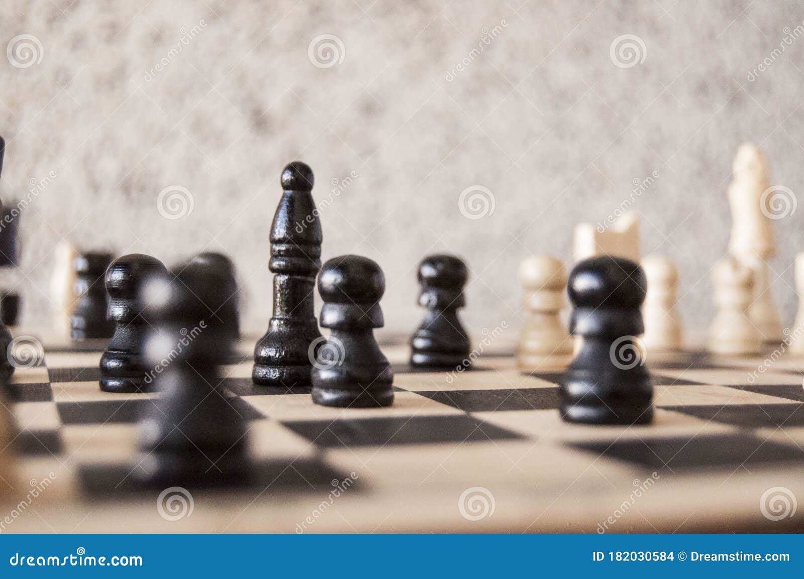pieces on a chess board